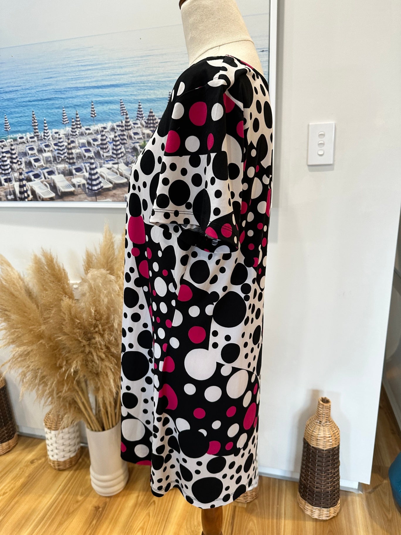 [SALE] Lifespace - Blouse - Size 18 - Black / White / Pink