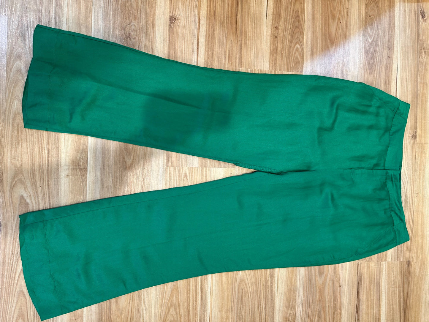 [SALE] Wide Leg Pants - Green - Size 14 - 40% Linen - NEW