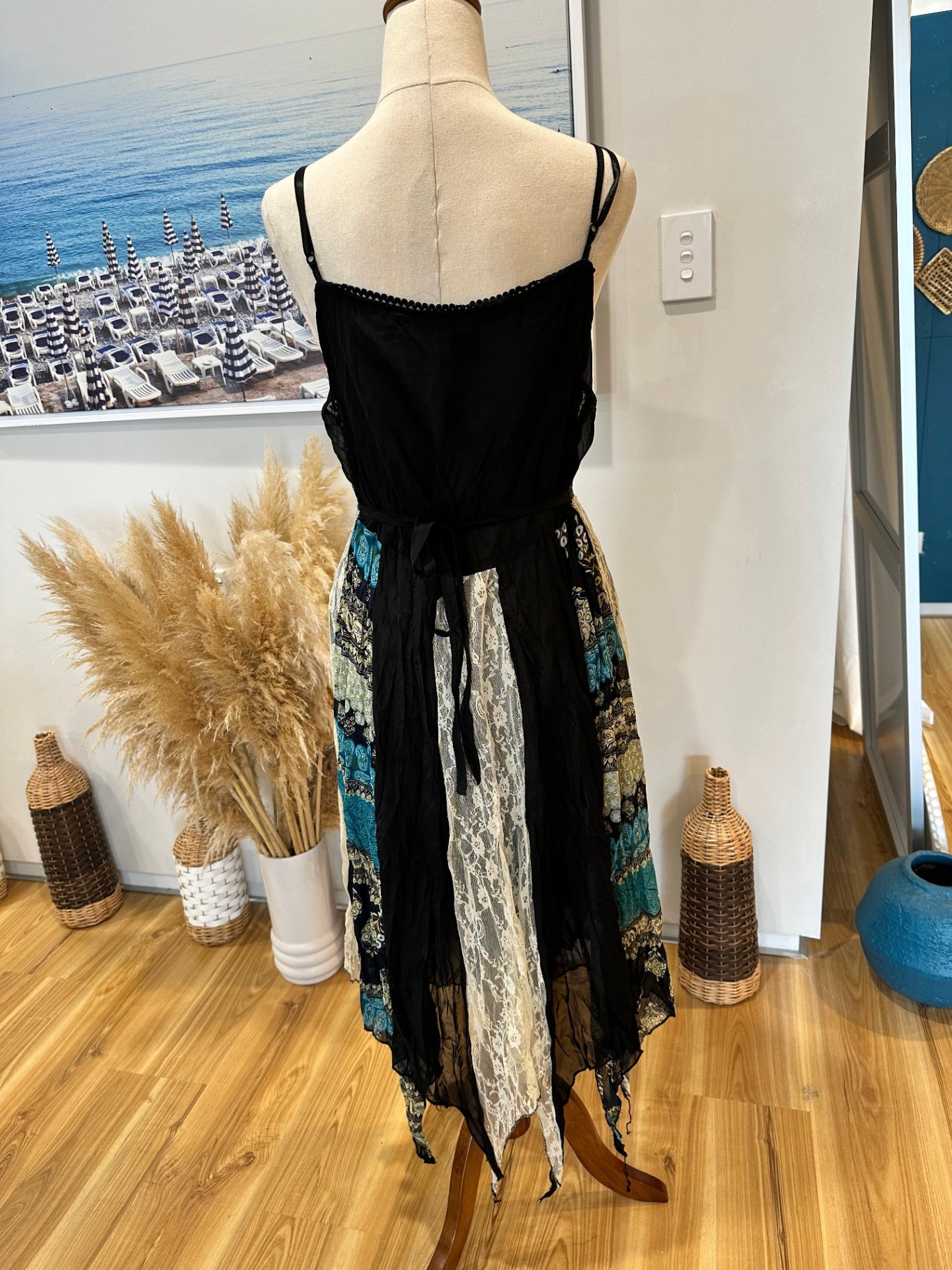 [SALE] Vintage Y2K - Fairy Dress - Small - Black & Pastel