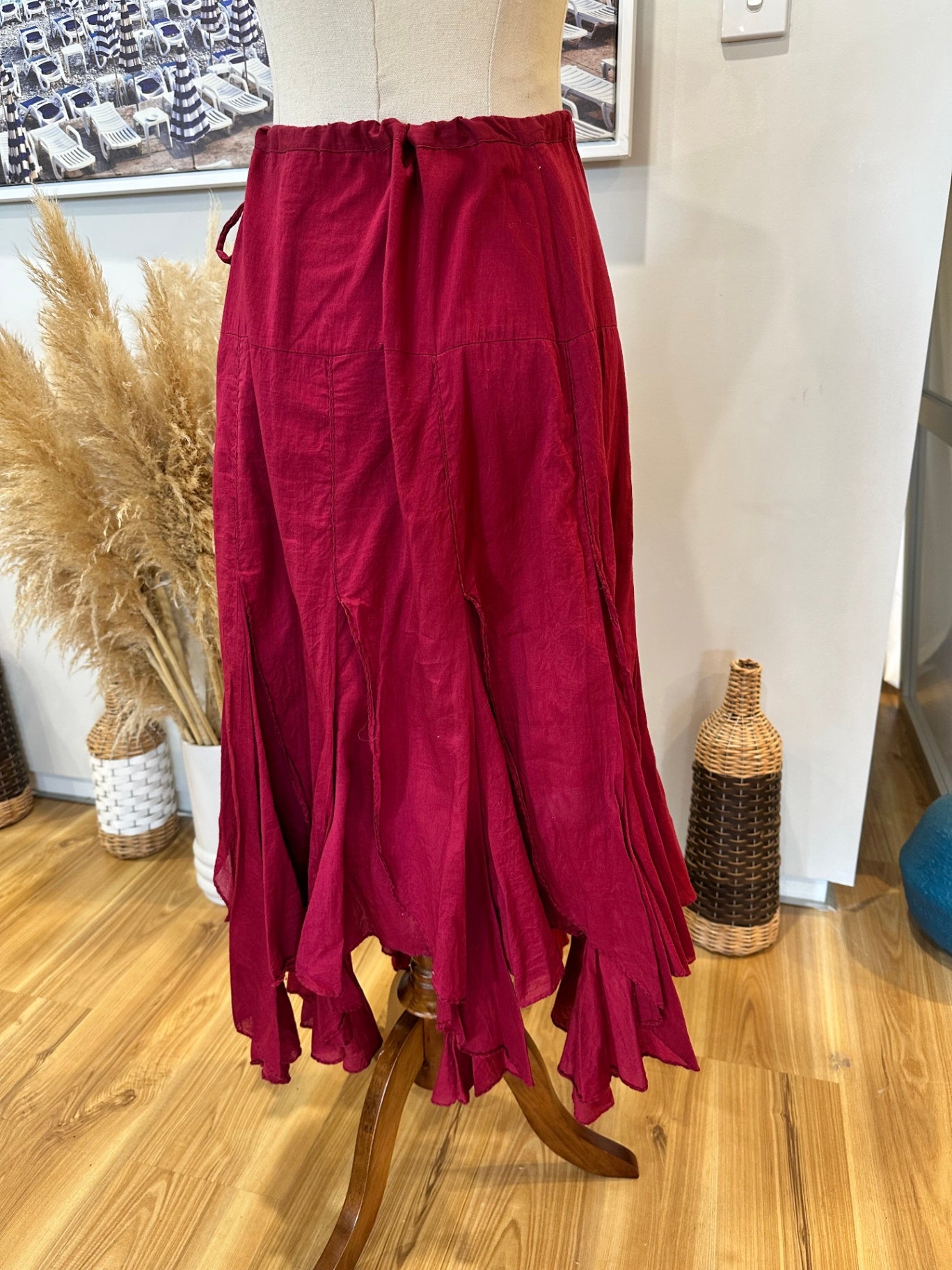 [SALE] New Look - Swing Skirt - Size 14 - Burgundy
