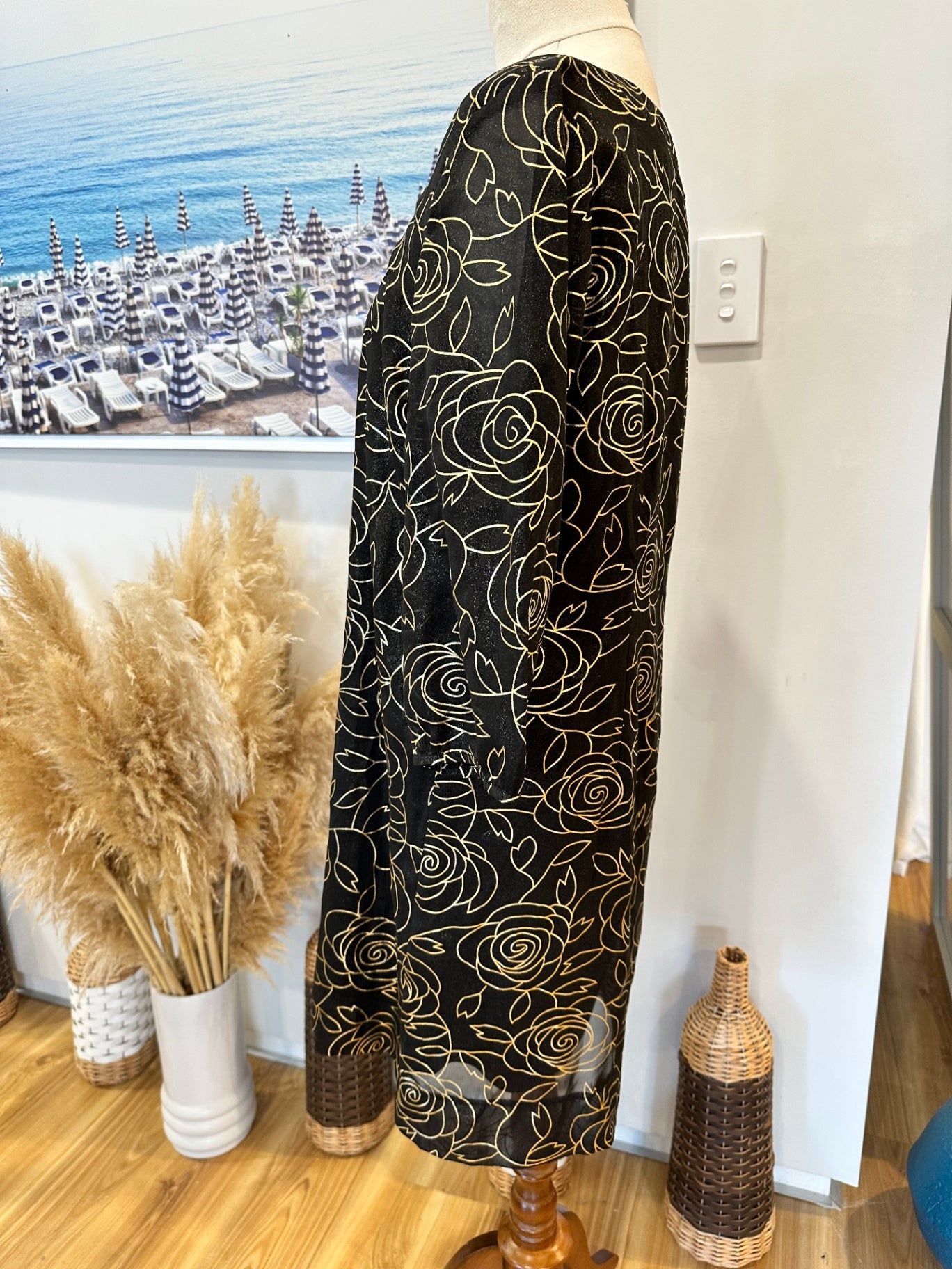 [SALE] Pagani Dress - Size 12 - Black w Gold - NEW