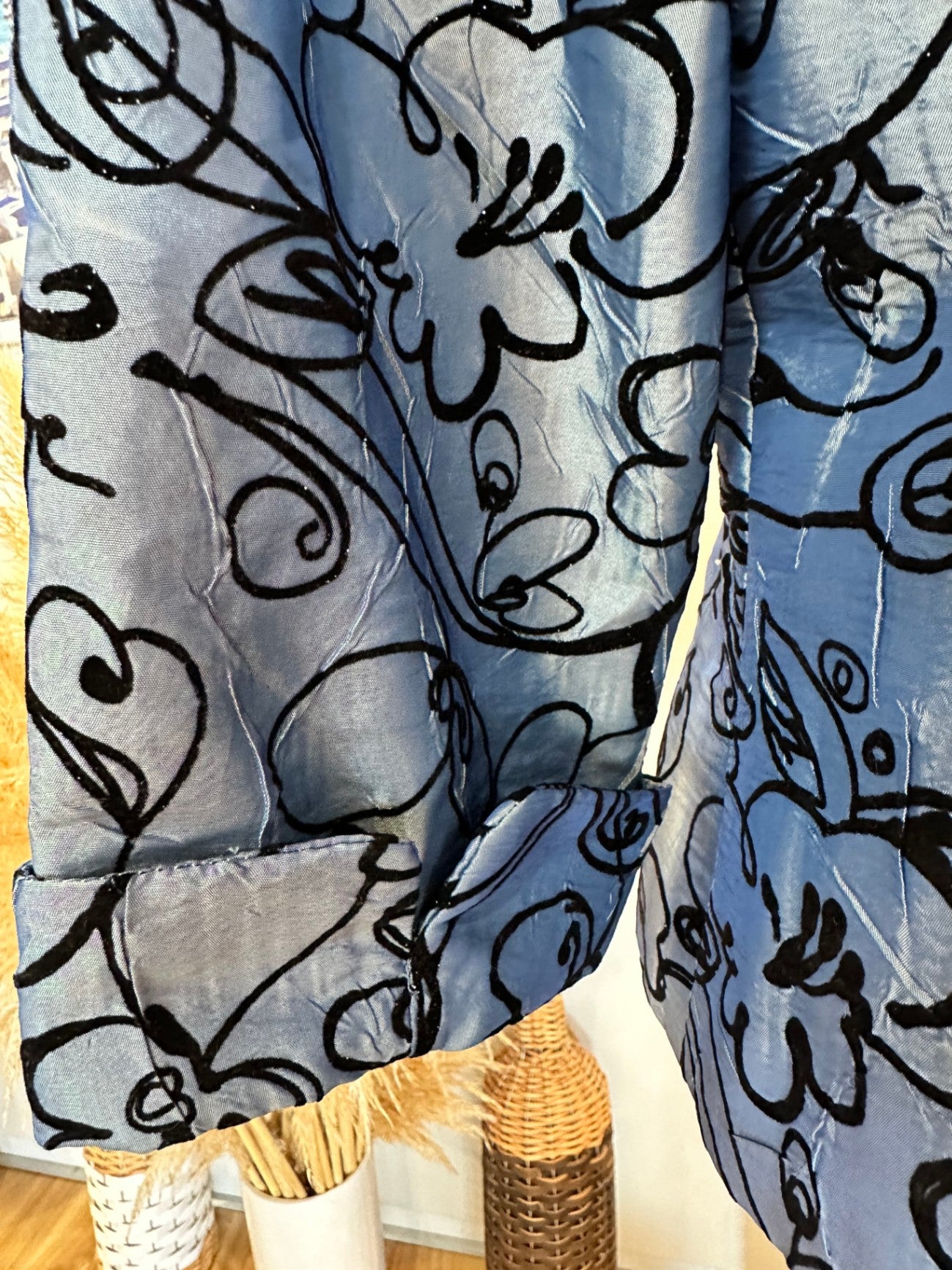 Liz Jordan - Evening Jacket - Size Large - Blue and black