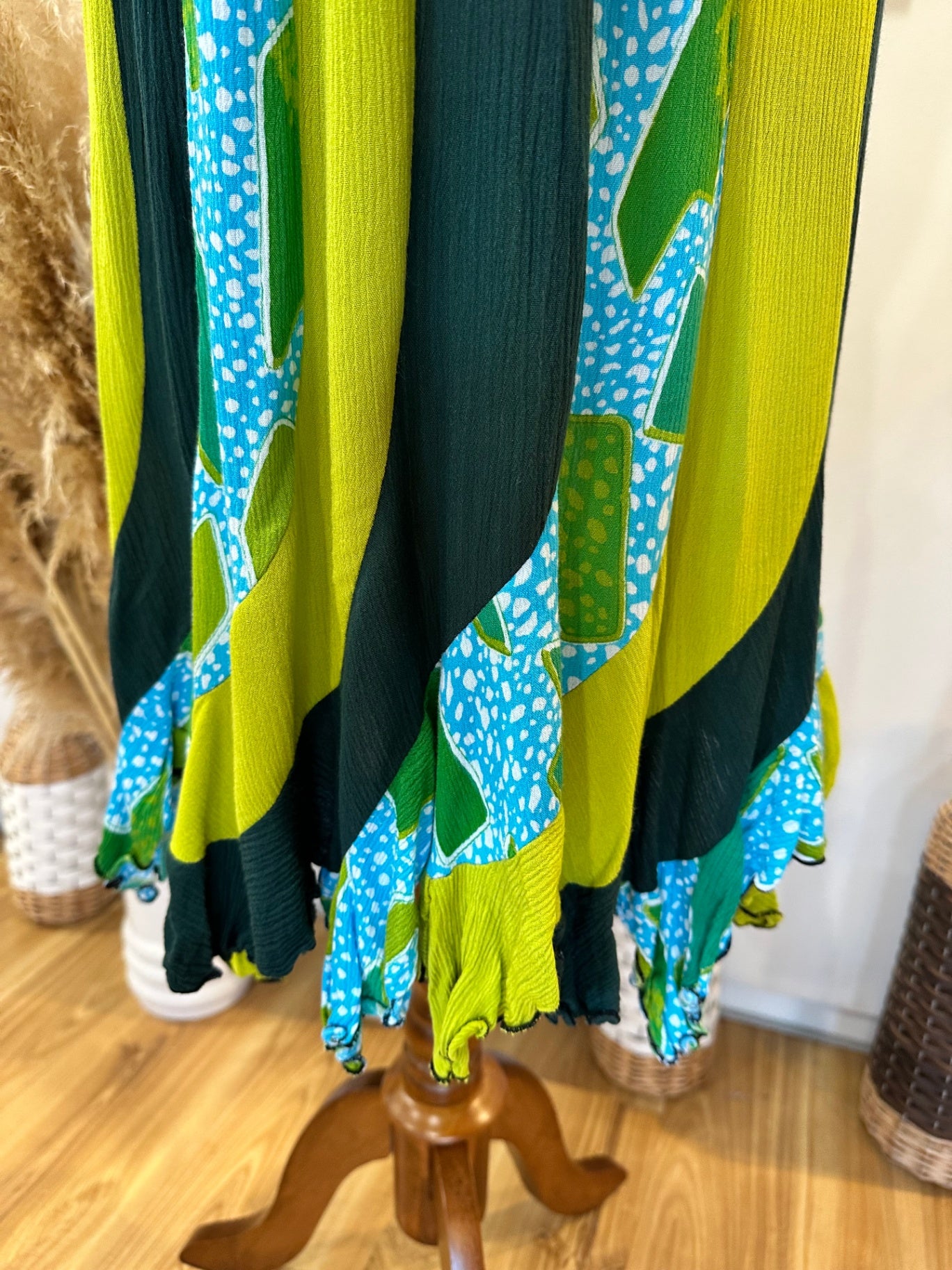 [SALE] Vintage Y2K Dress - Small / Medium - Black, Green + Blue