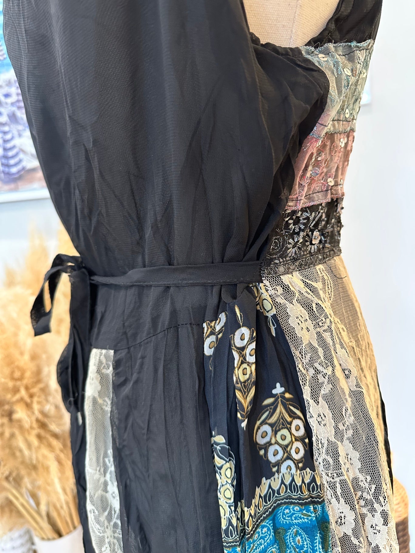 [SALE] Vintage Y2K - Fairy Dress - Small - Black & Pastel