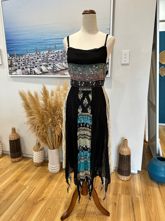 [SALE] Vintage Y2K - Fairy Dress - Small - Black & Pastel