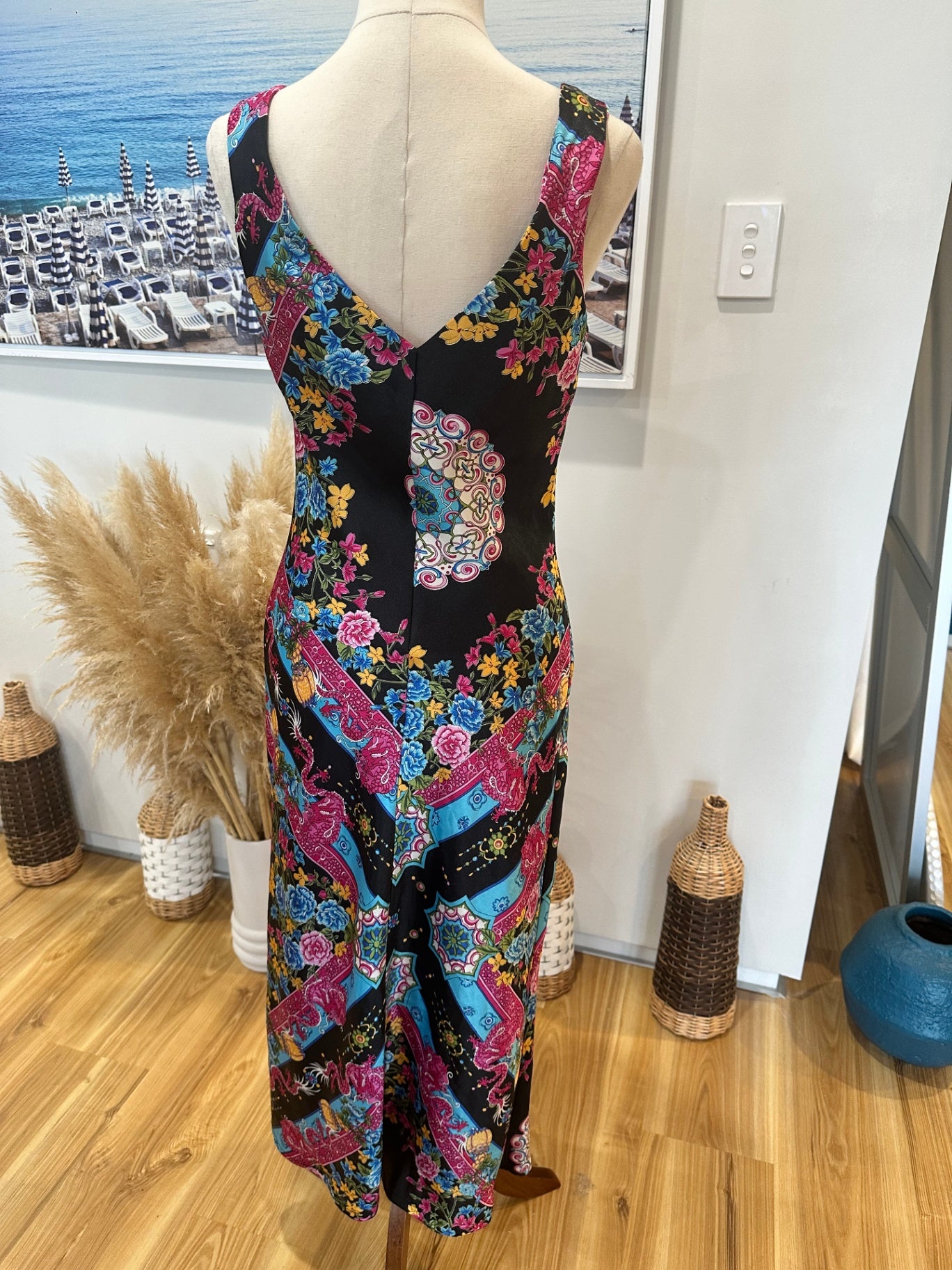 [SALE] Vintage Y2K Dress - Dragon inspired Print - Size Small / Medium