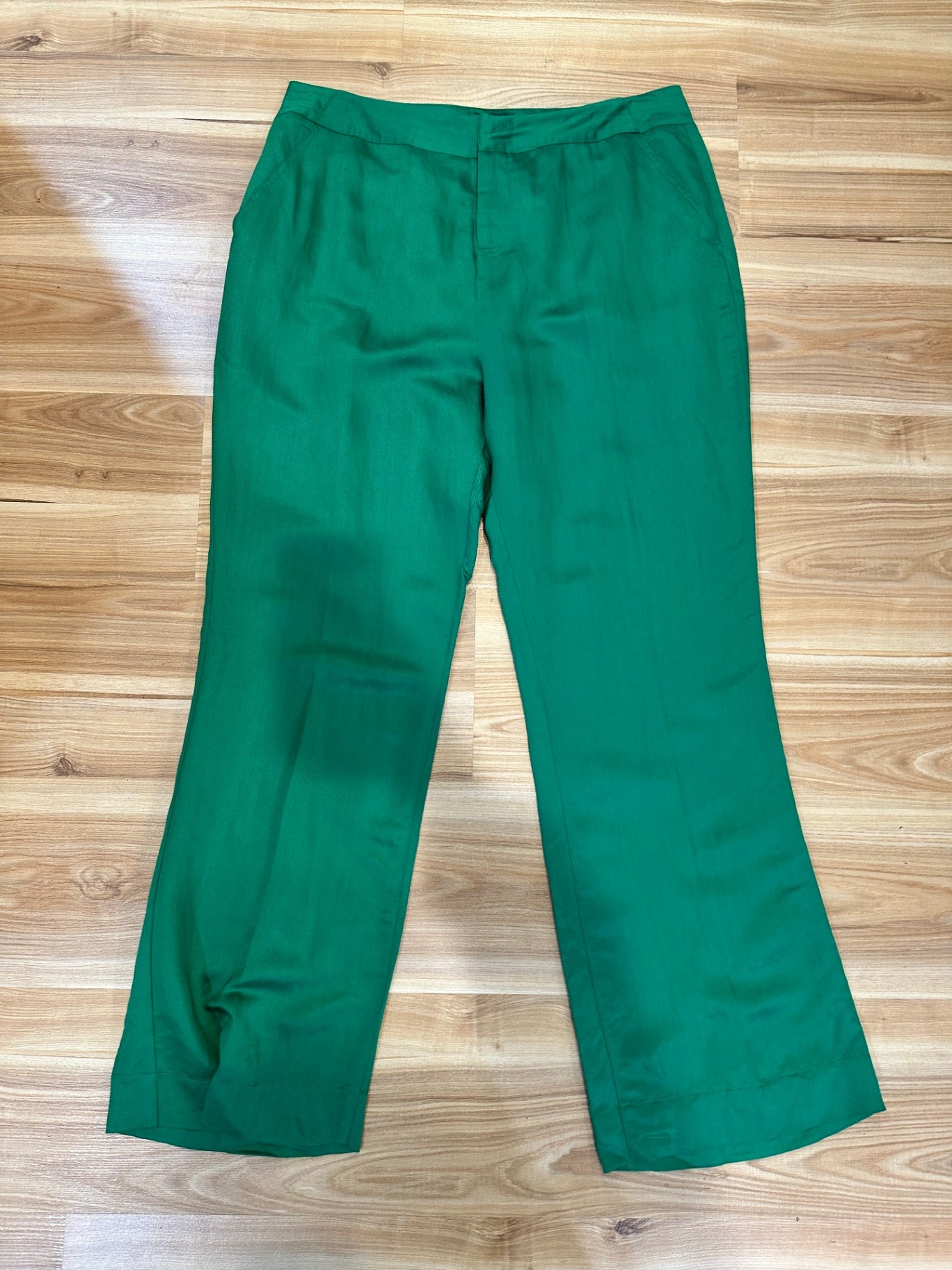 [SALE] Wide Leg Pants - Green - Size 14 - 40% Linen - NEW