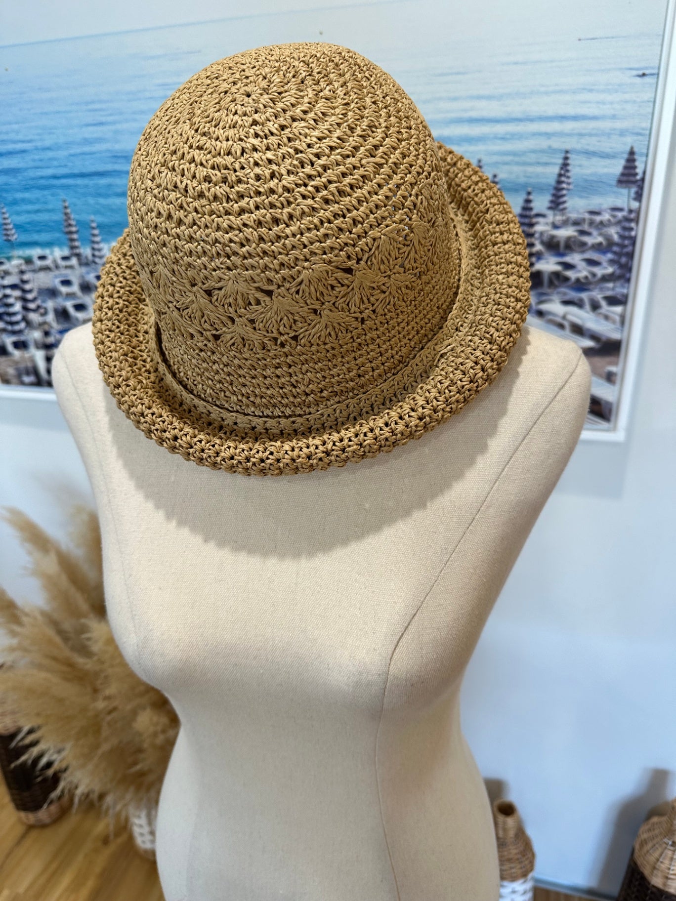 [SALE] Sun Hat - Woven Bowler's Style