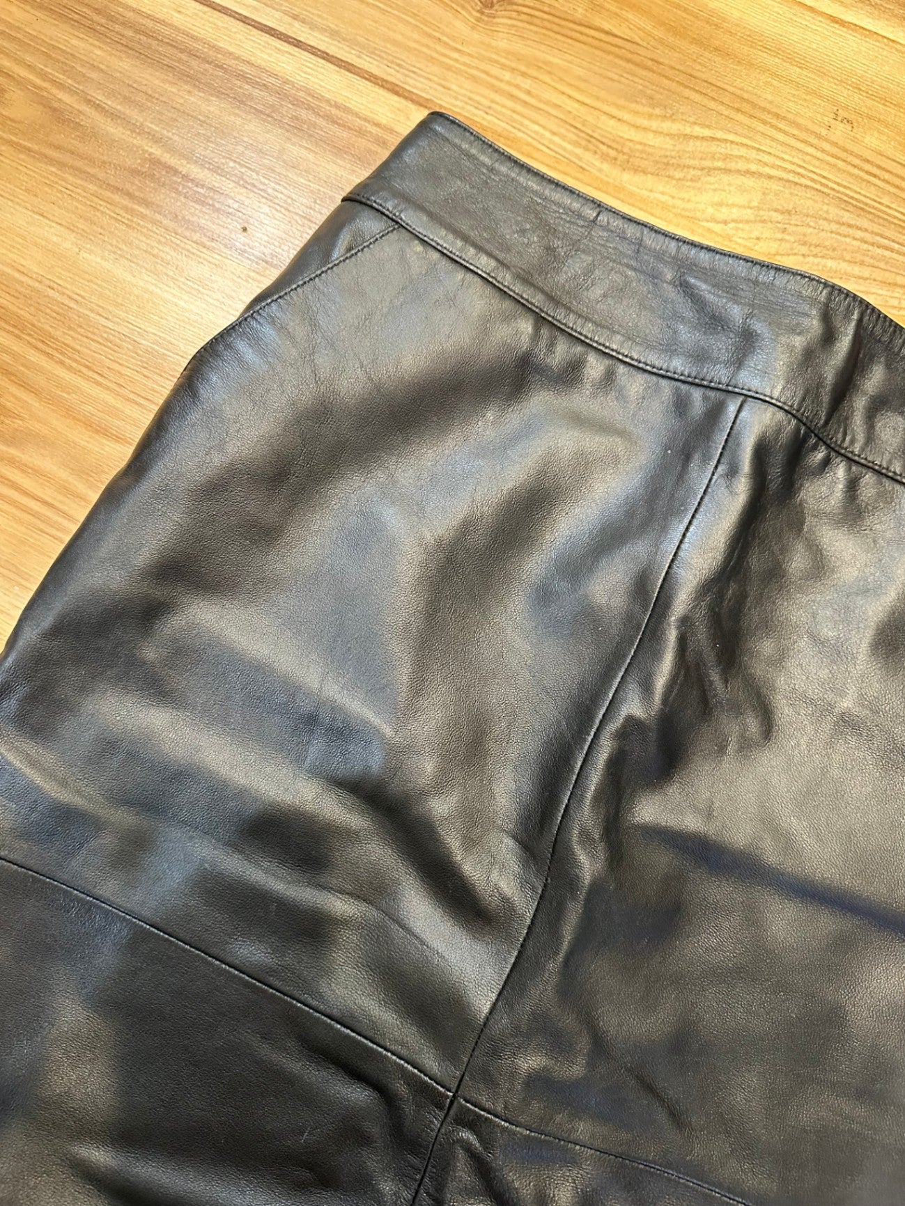 [SALE] Portmans - Leather Skirt - Size 12 - Black