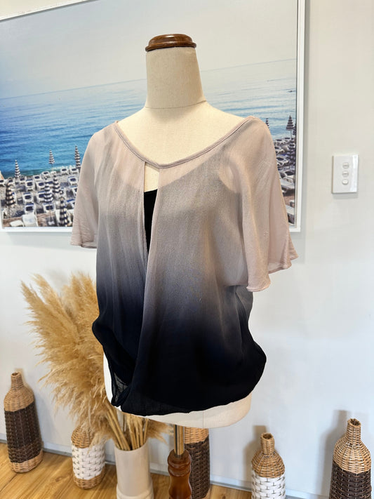 [SALE] Max Blouse - Size 10 - Grey to Black Ombre