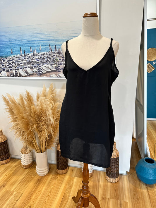 Blessed at the Meek - Slip Dress - Size 14 - Black