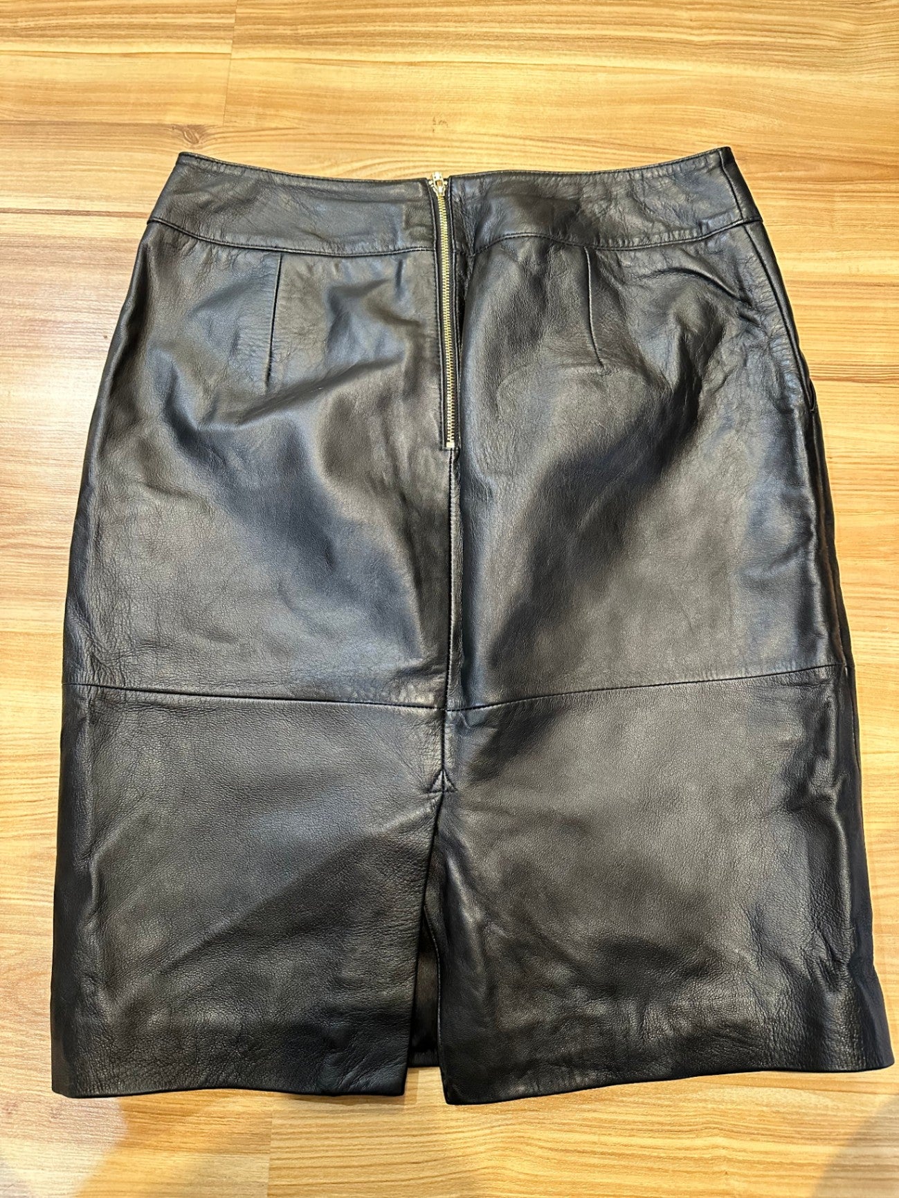 [SALE] Portmans - Leather Skirt - Size 12 - Black
