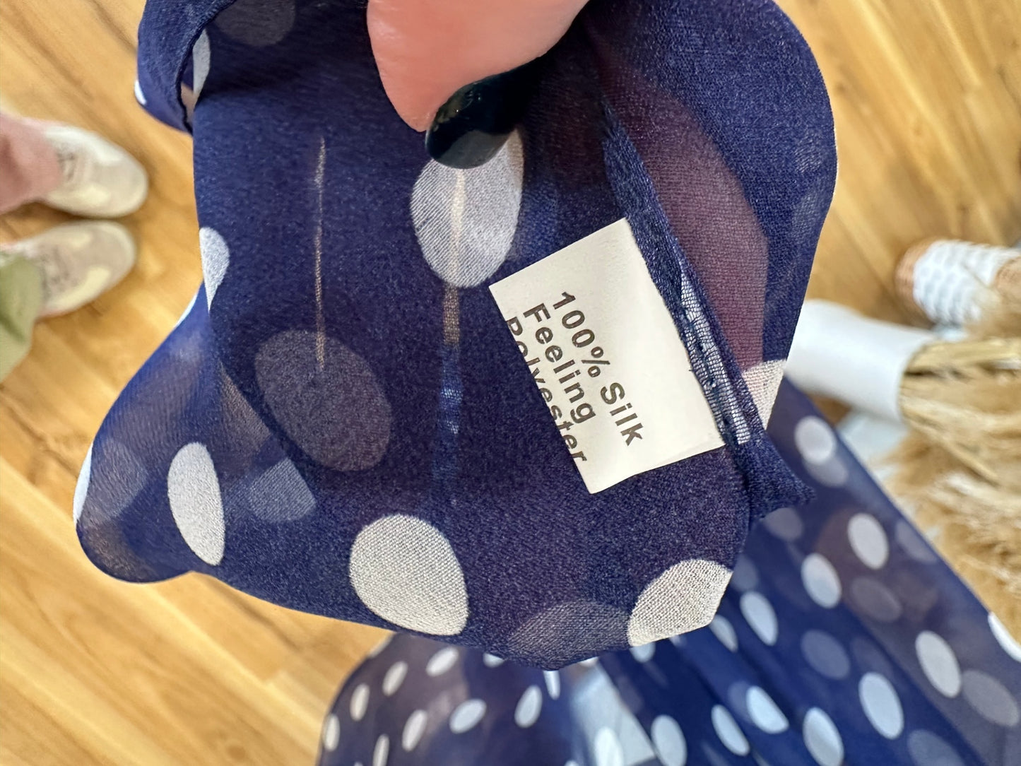 Navy blue w White Stripes - Kaftan / Blouse