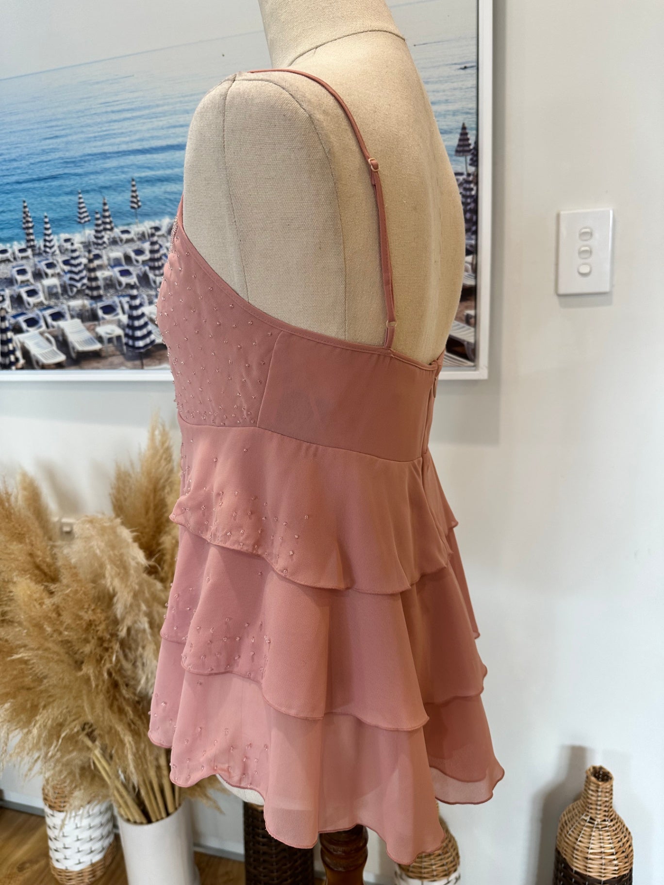 [SALE] Vintage Y2K - Just Jean's Camisole - Pink w Beading details