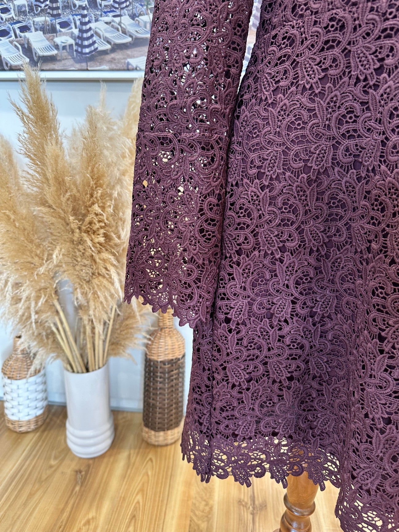 [SALE] Max - Lace Dress - Size 10 - Burgundy