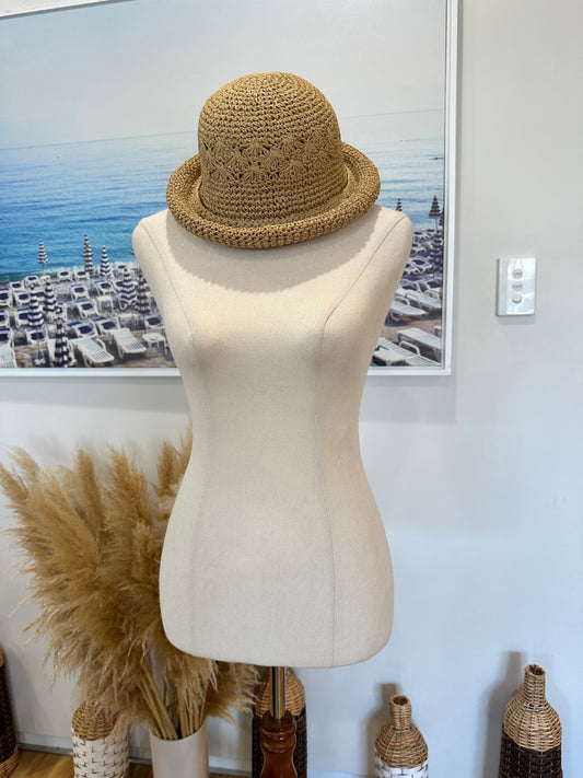 [SALE] Sun Hat - Woven Bowler's Style