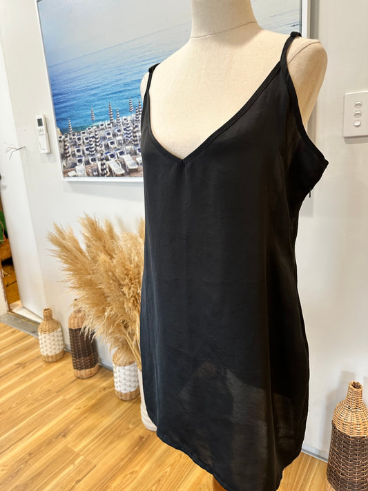 Blessed at the Meek - Slip Dress - Size 14 - Black