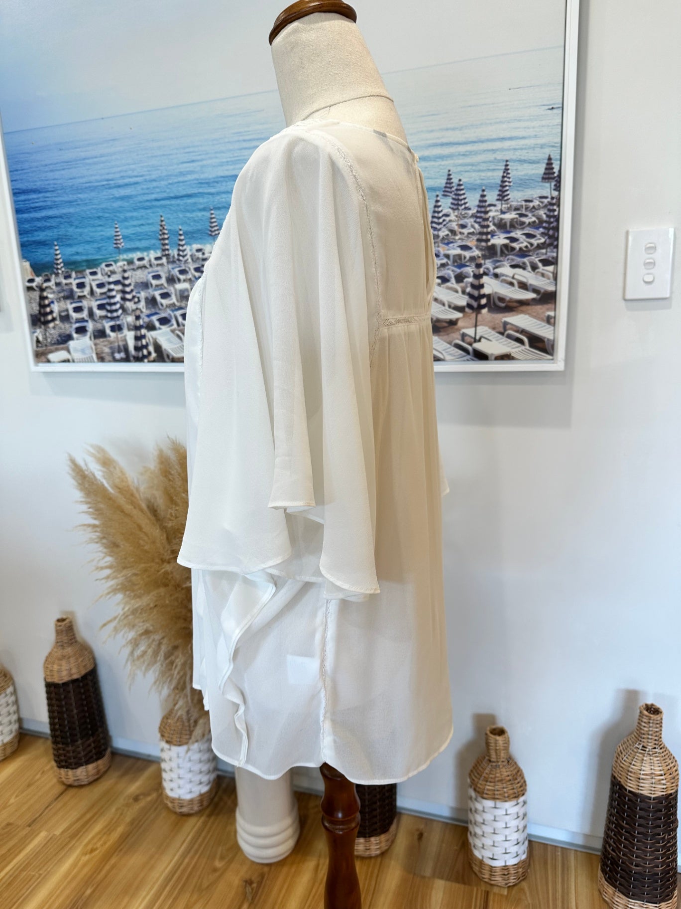 [SALE] Max - Bohemian Blouse - Size 10 - White