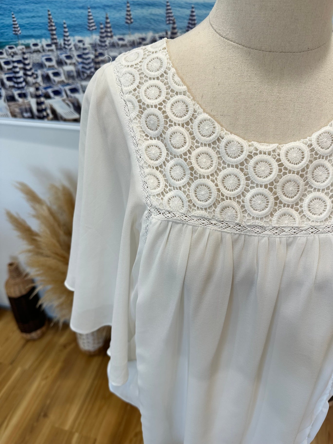 [SALE] Max - Bohemian Blouse - Size 10 - White