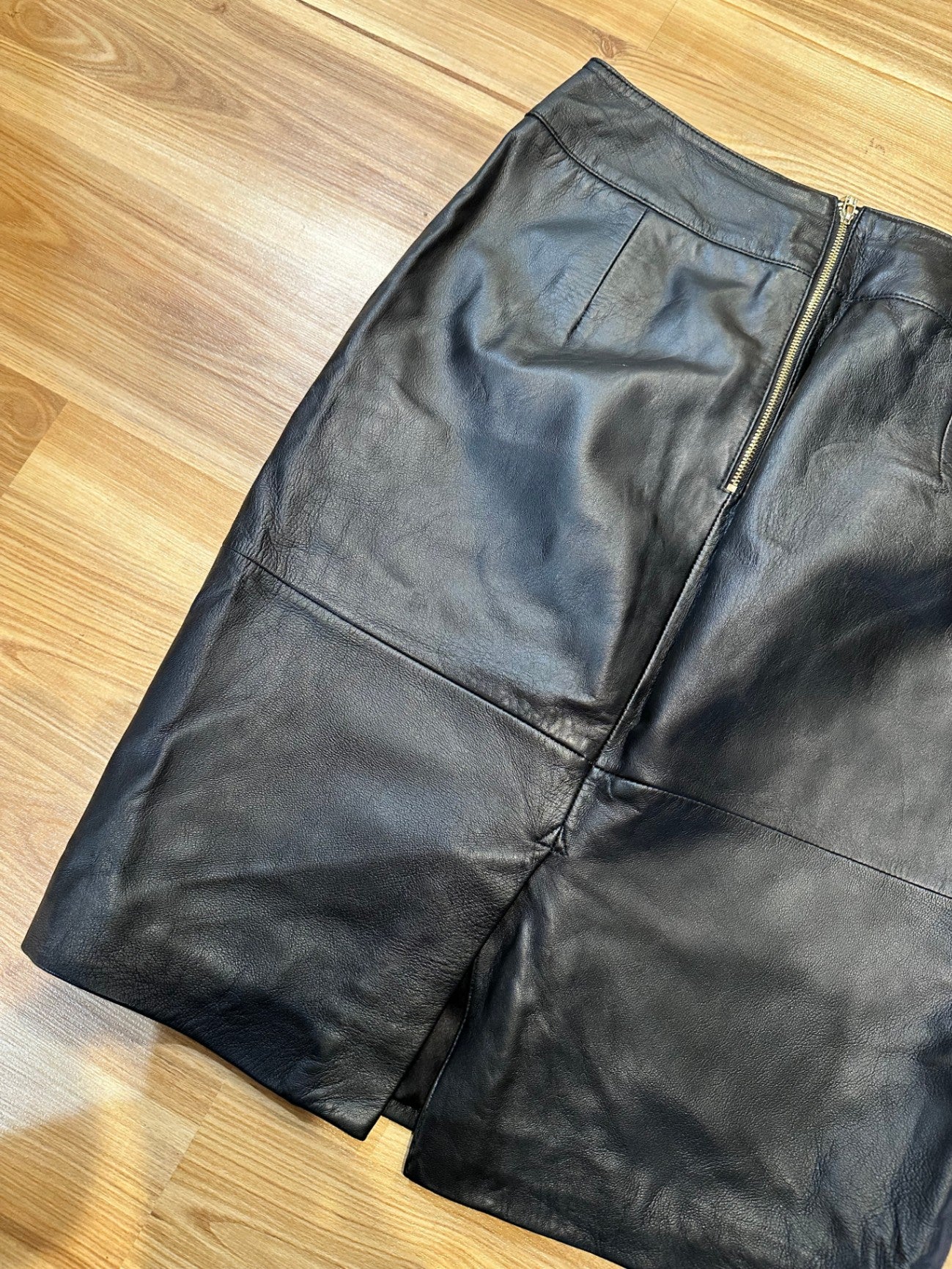 [SALE] Portmans - Leather Skirt - Size 12 - Black