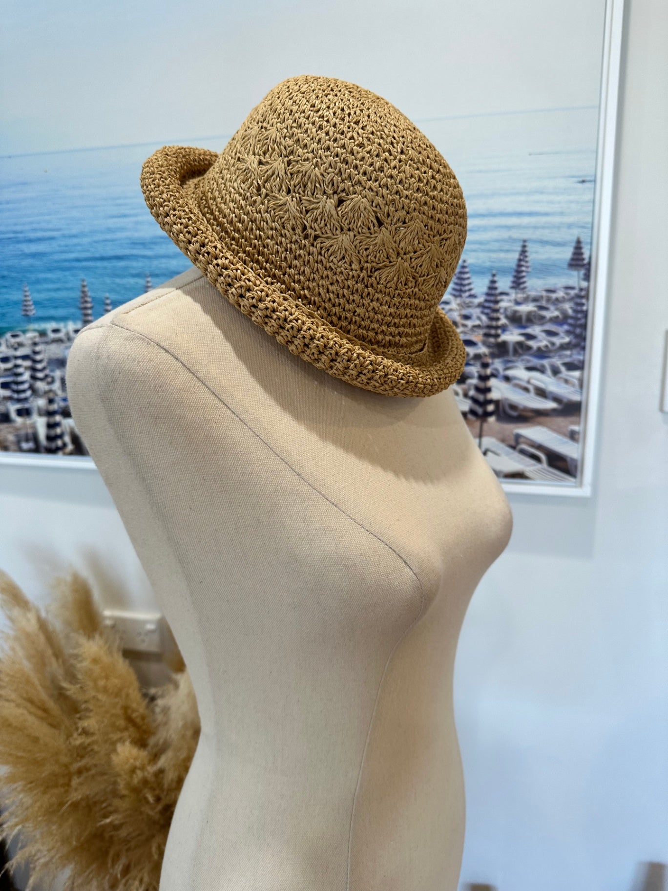 [SALE] Sun Hat - Woven Bowler's Style