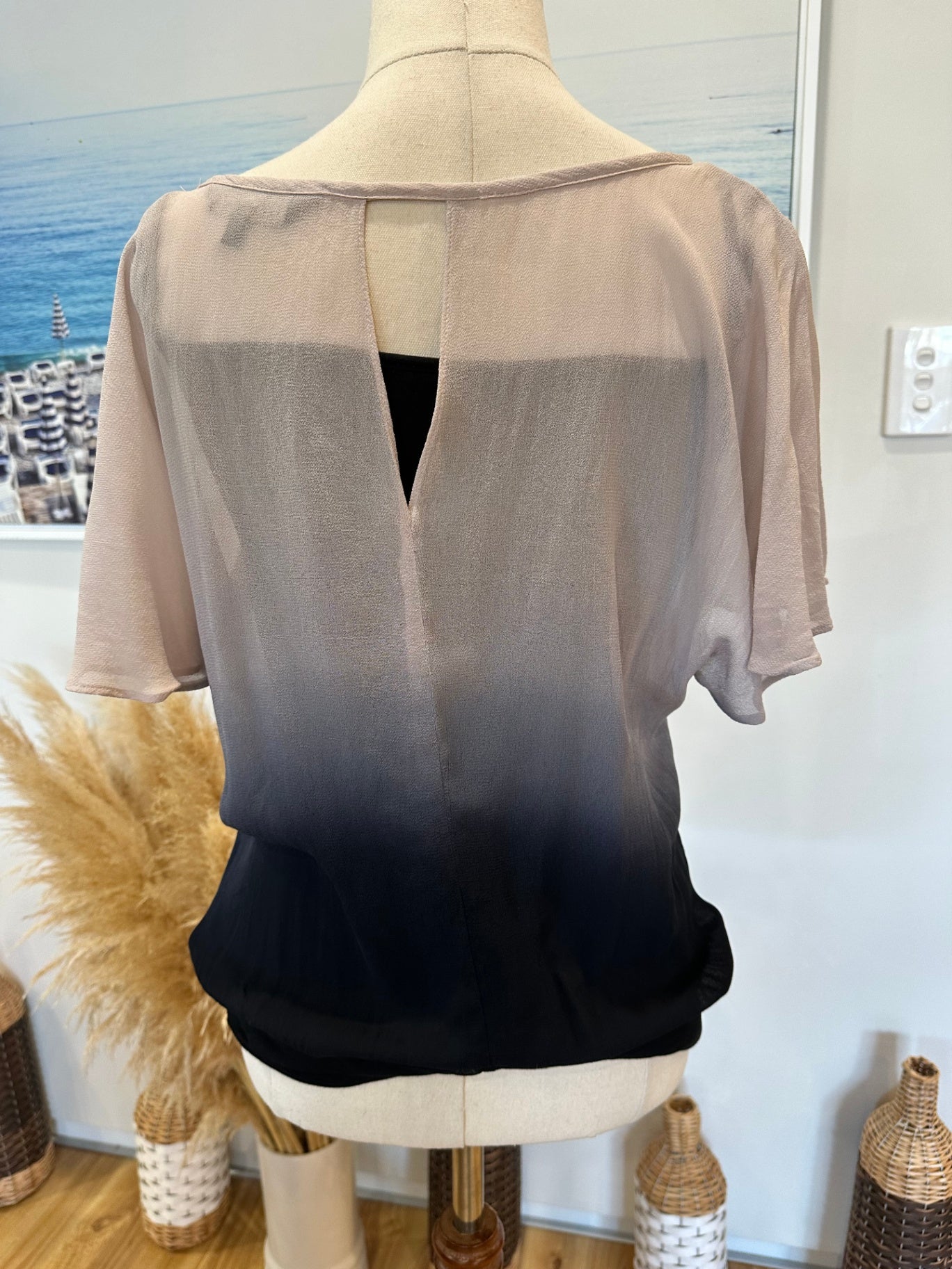 [SALE] Max Blouse - Size 10 - Grey to Black Ombre