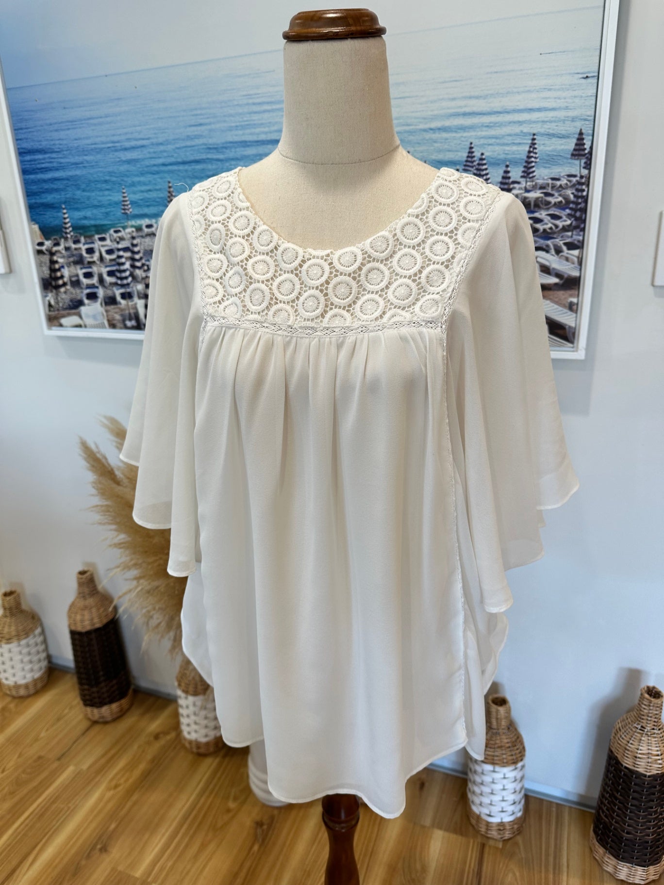 [SALE] Max - Bohemian Blouse - Size 10 - White