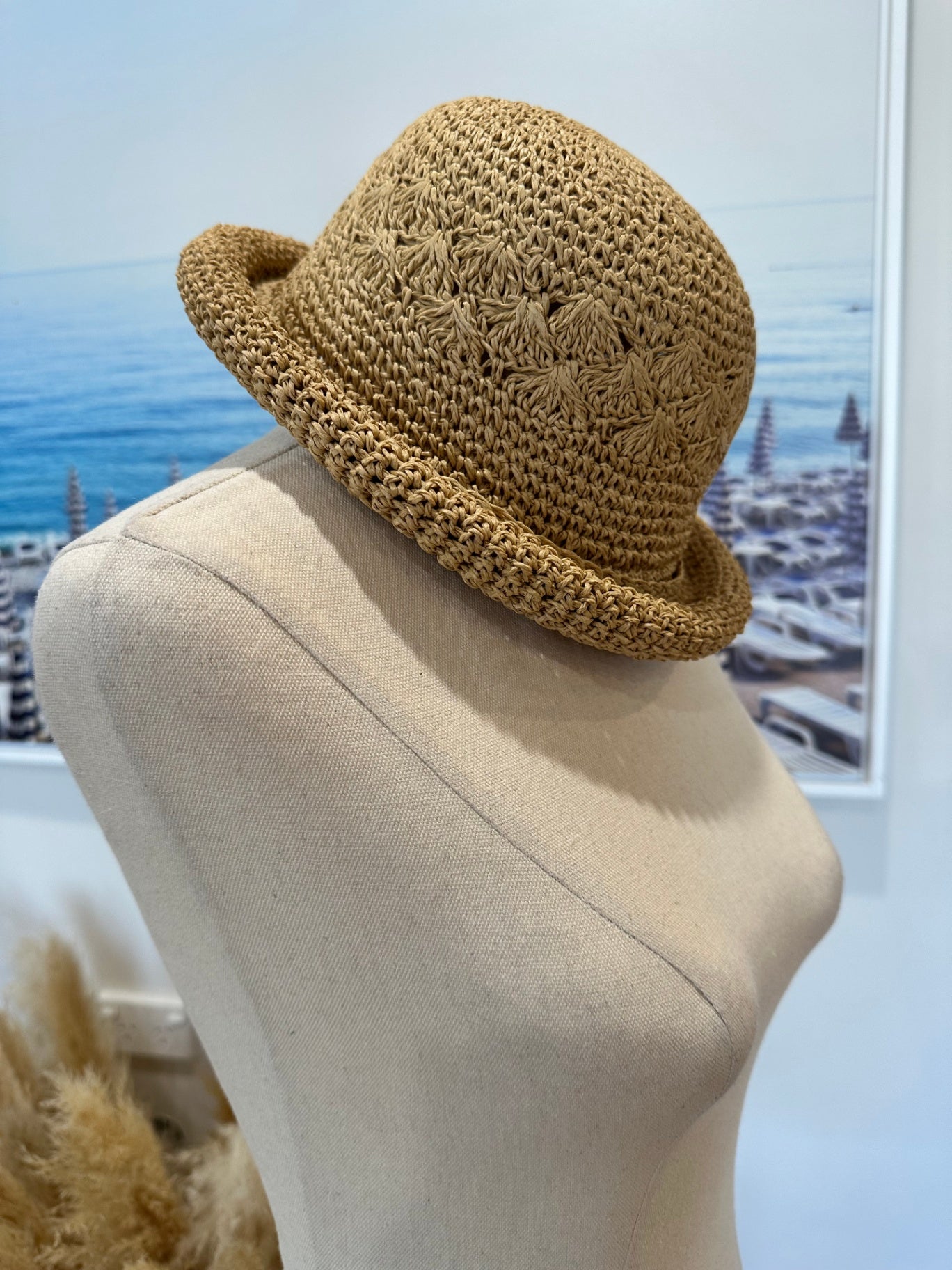 [SALE] Sun Hat - Woven Bowler's Style
