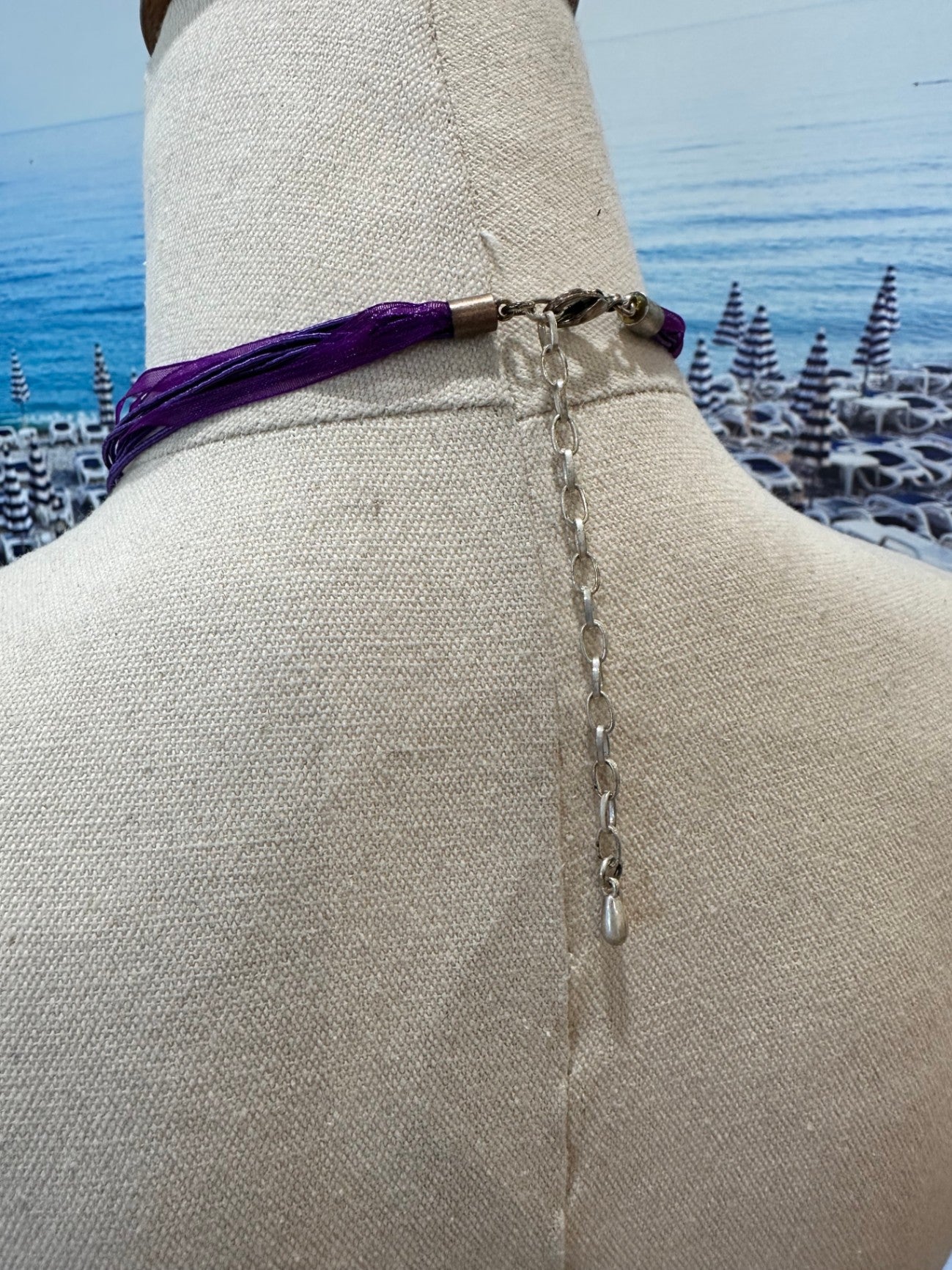 [SALE] Necklace - Purple Oblong Medallion