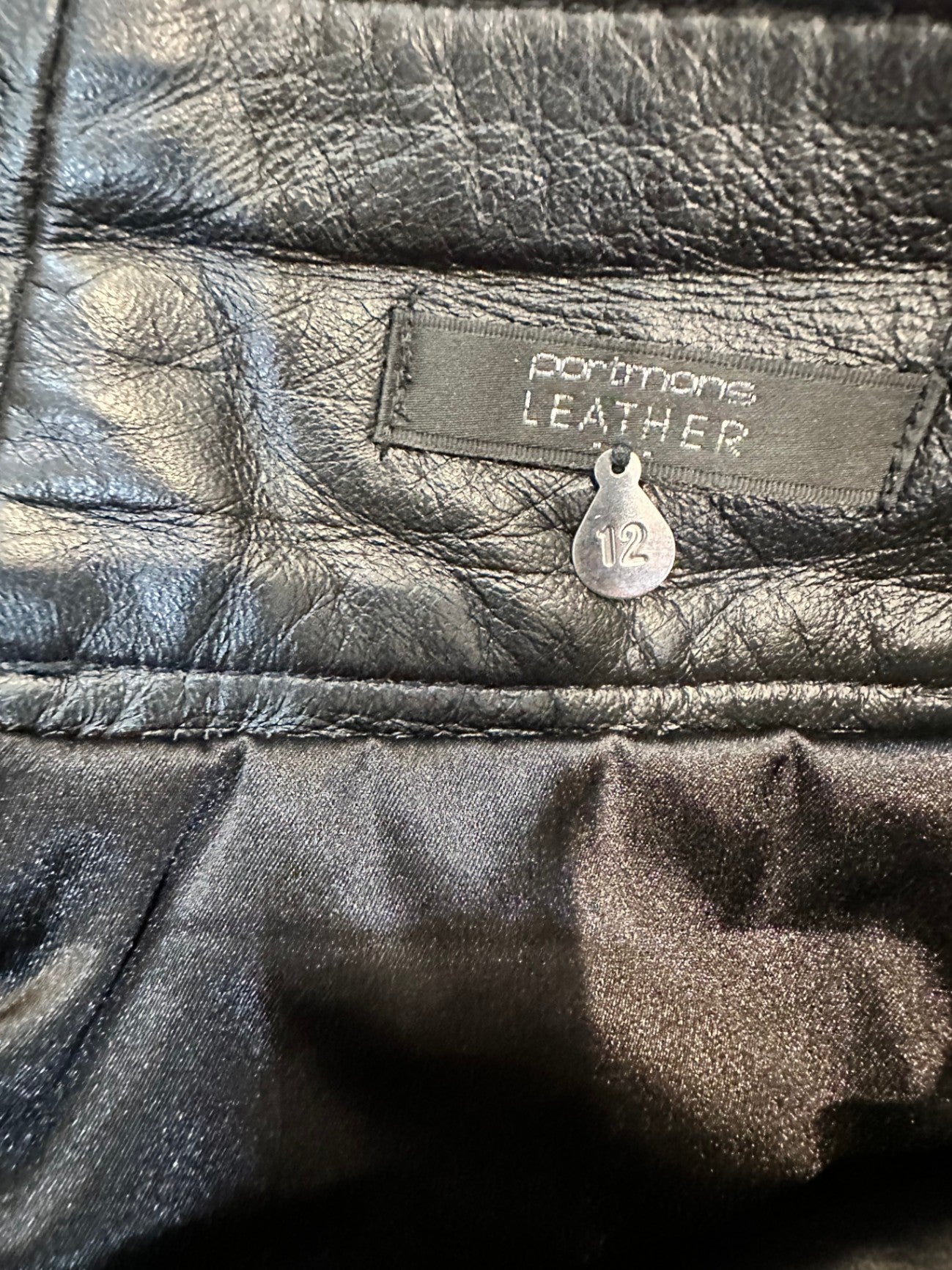 [SALE] Portmans - Leather Skirt - Size 12 - Black