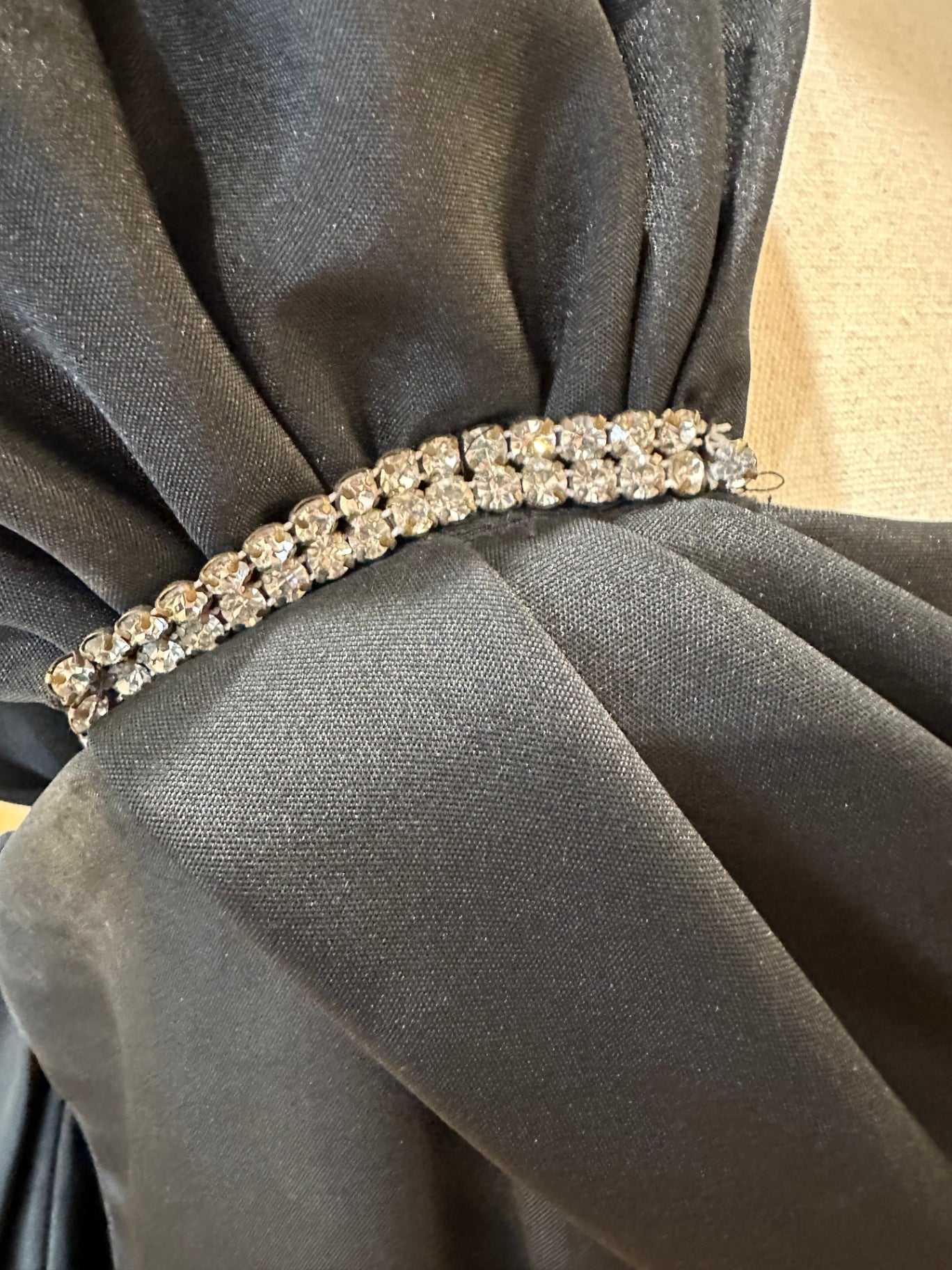 [SALE] Vintage 80's - One Shoulder Dress - Size 12 - Black