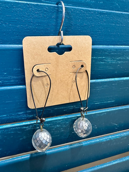 Earrings - Iridescent Ball