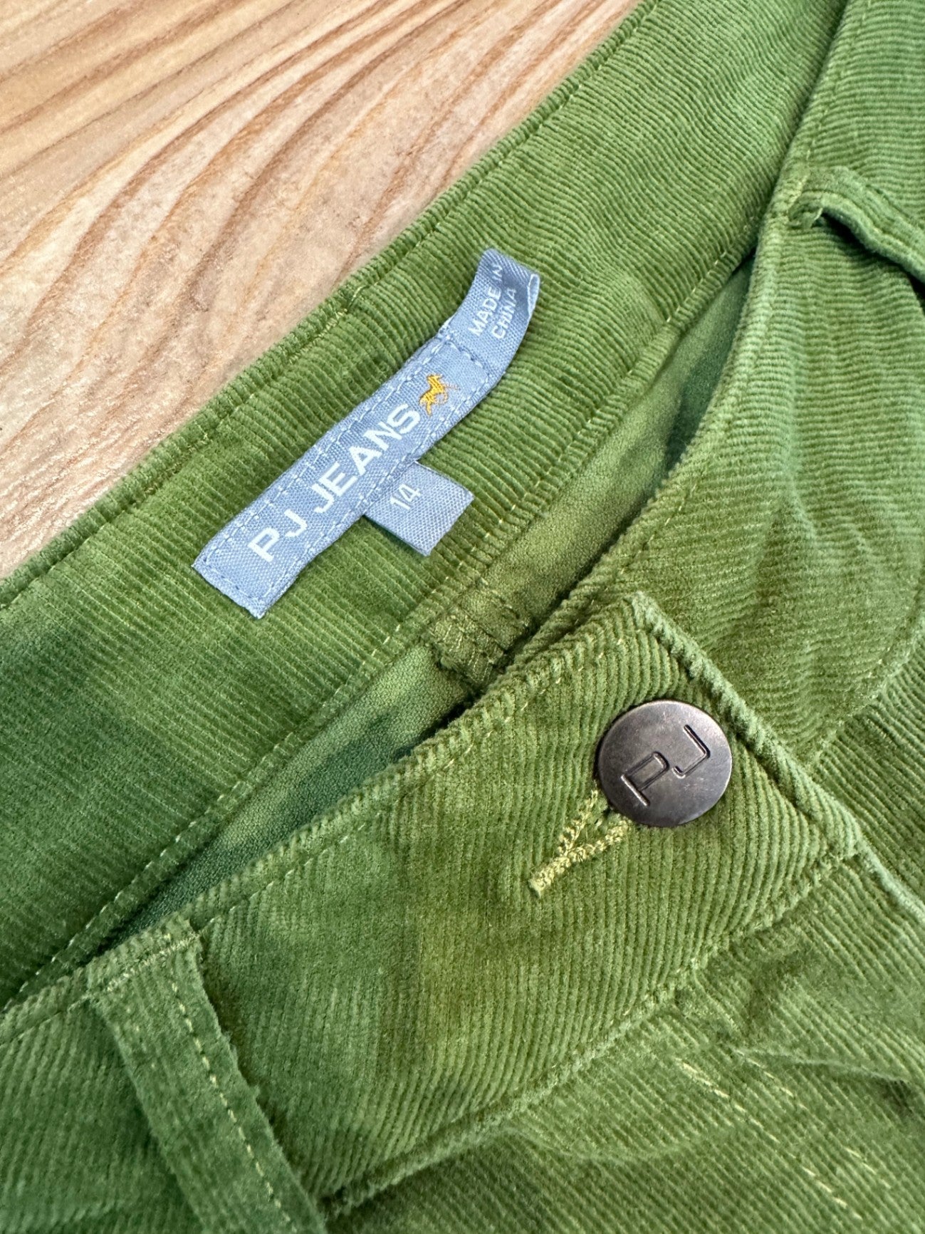 PJ Jeans - Corduroy Pants - Size 12 - Green