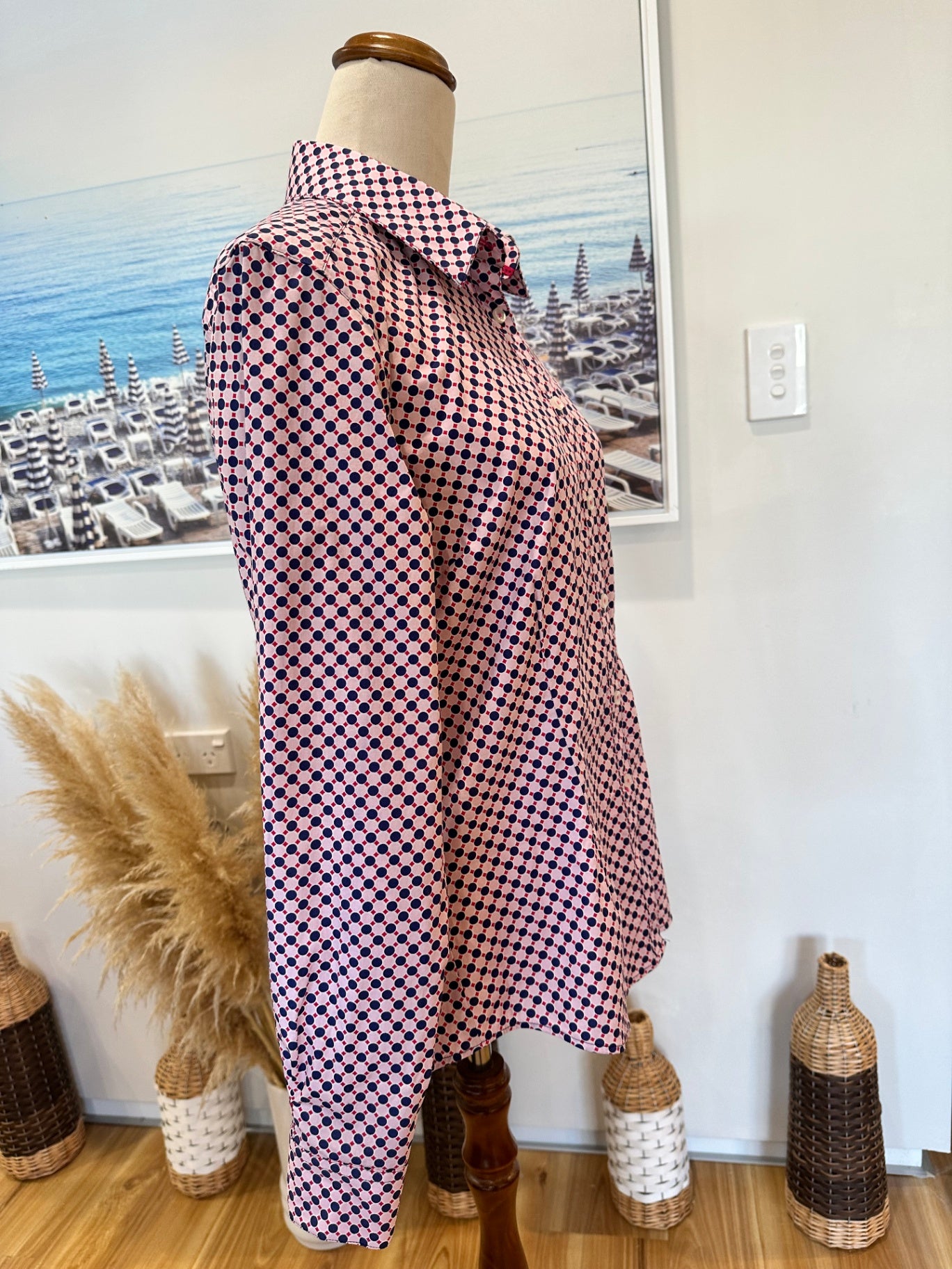 Thomas Cook - Cowgirl Shirt - Size 12 - Pink and navy blue