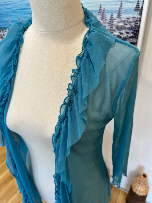 Vicky Vale - Lightweight Cardigan - Size 12 - Turquoise