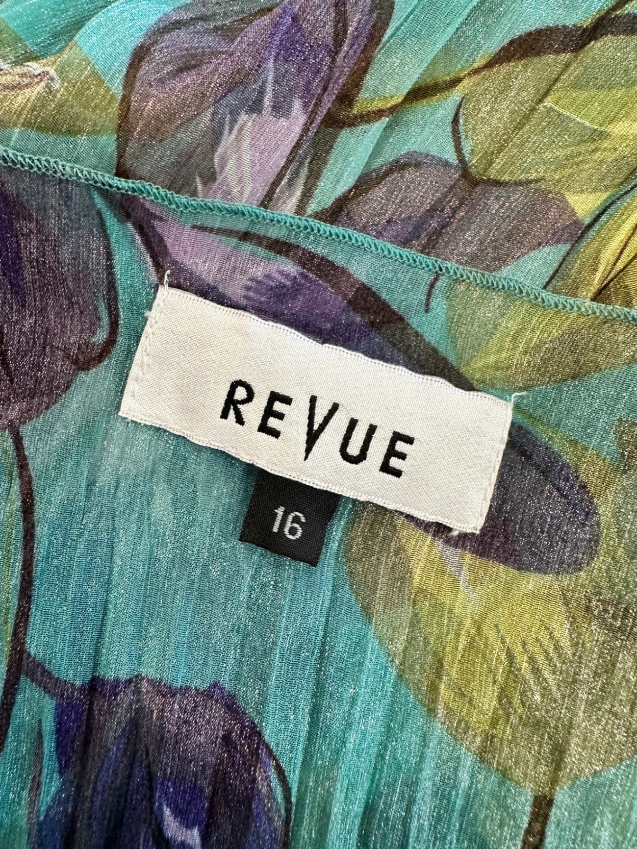 [SALE] ReVue Dress - Size16 - Turquoise + Purple Tones