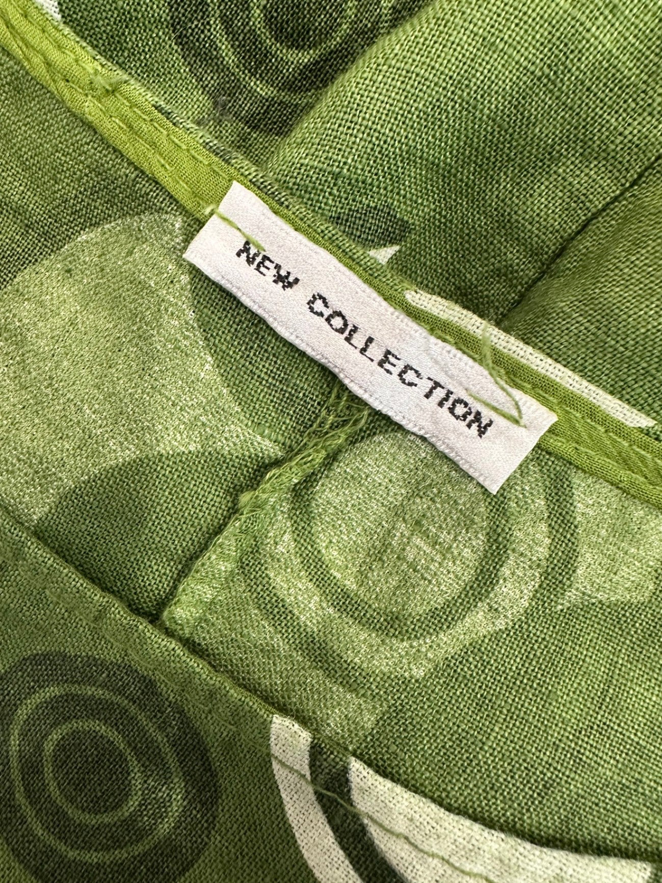 New Collection Blouse - Medium / Large - Green - 100% Linen