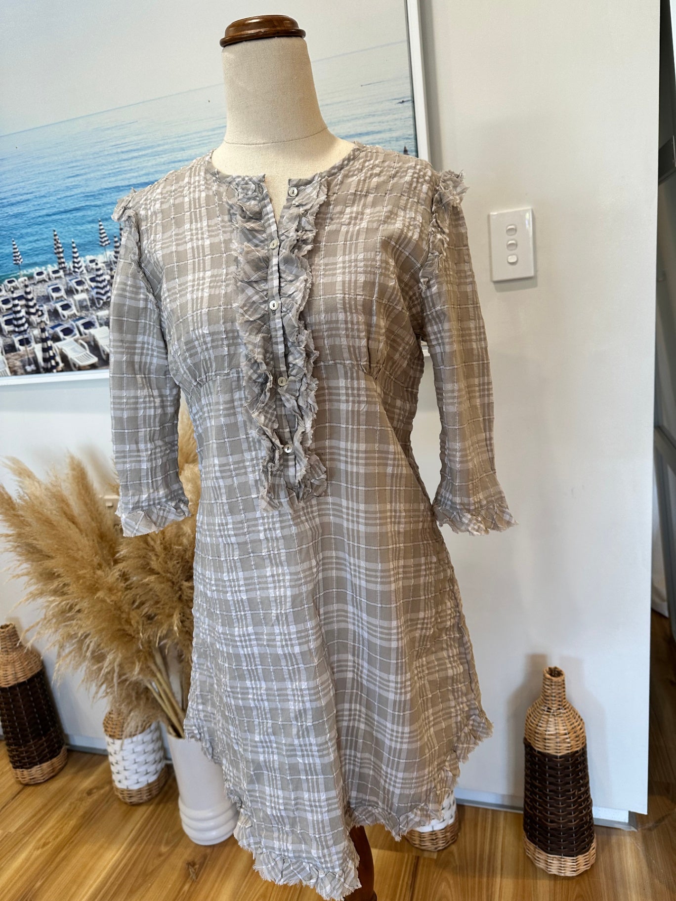 [SALE] Noa Noa - Dress - Small - Grey and White