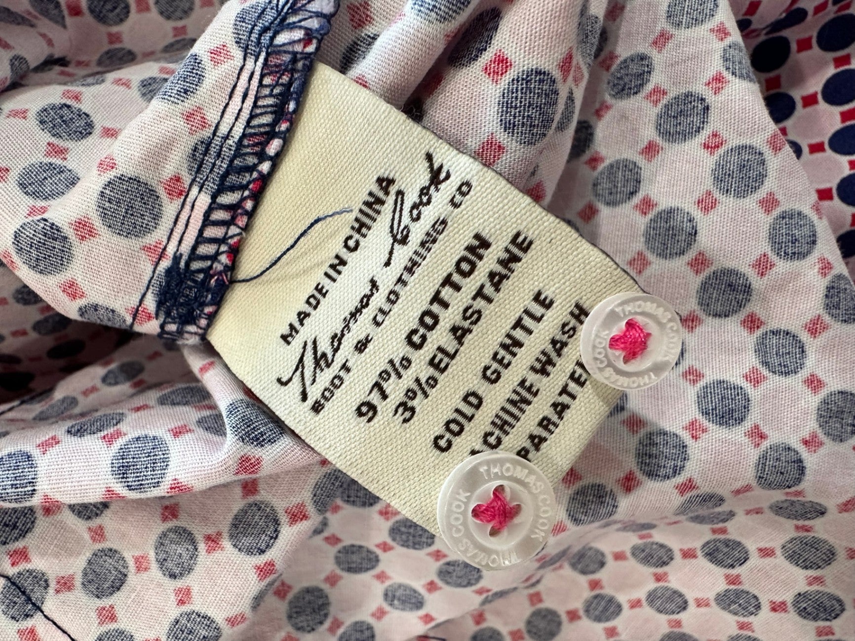 Thomas Cook - Cowgirl Shirt - Size 12 - Pink and navy blue