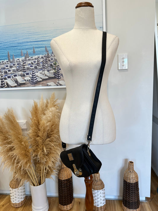 [SALE] Vintage 90's - Cross Body Handbag - Black - Lisa Milano