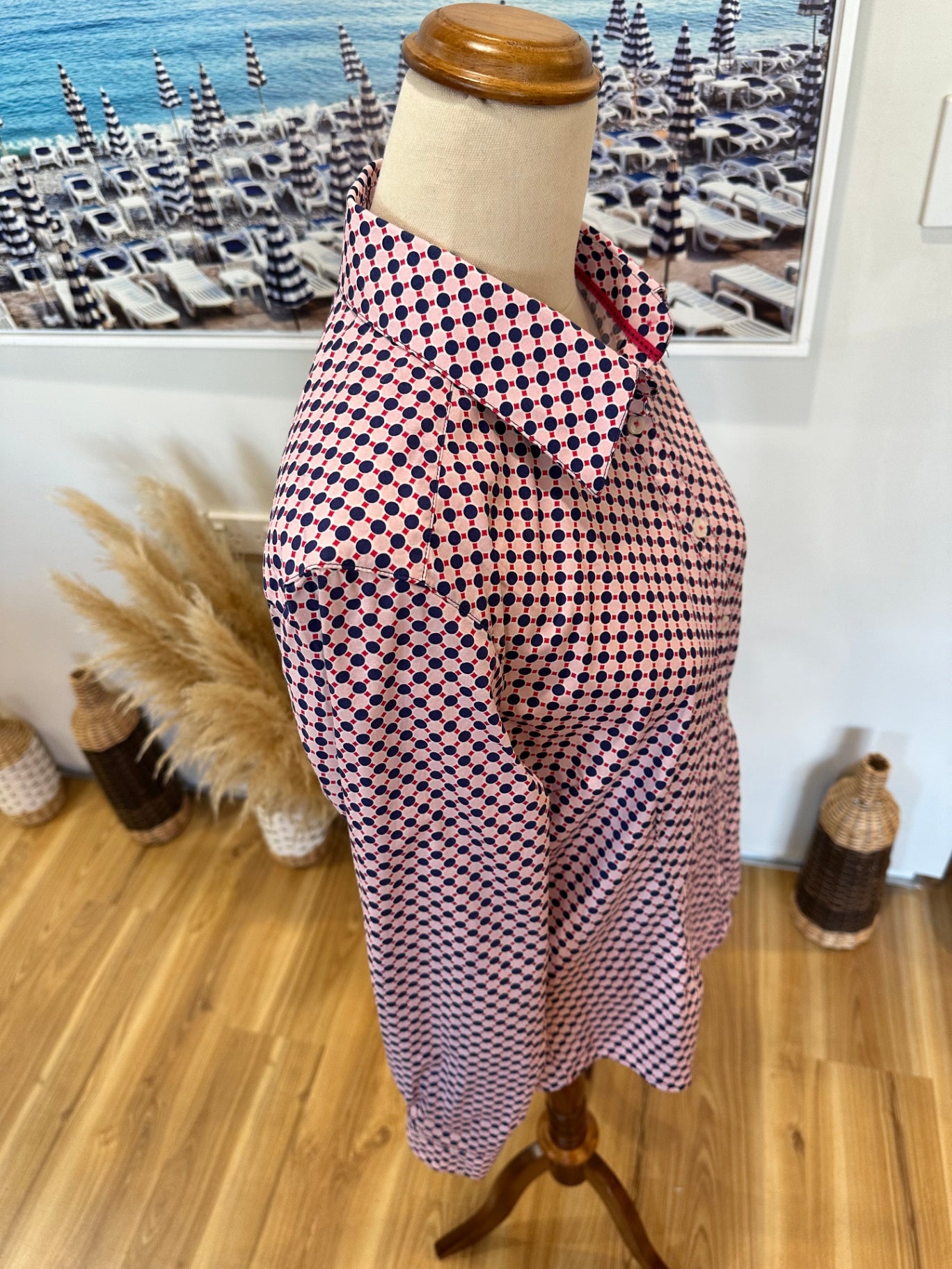 Thomas Cook - Cowgirl Shirt - Size 12 - Pink and navy blue