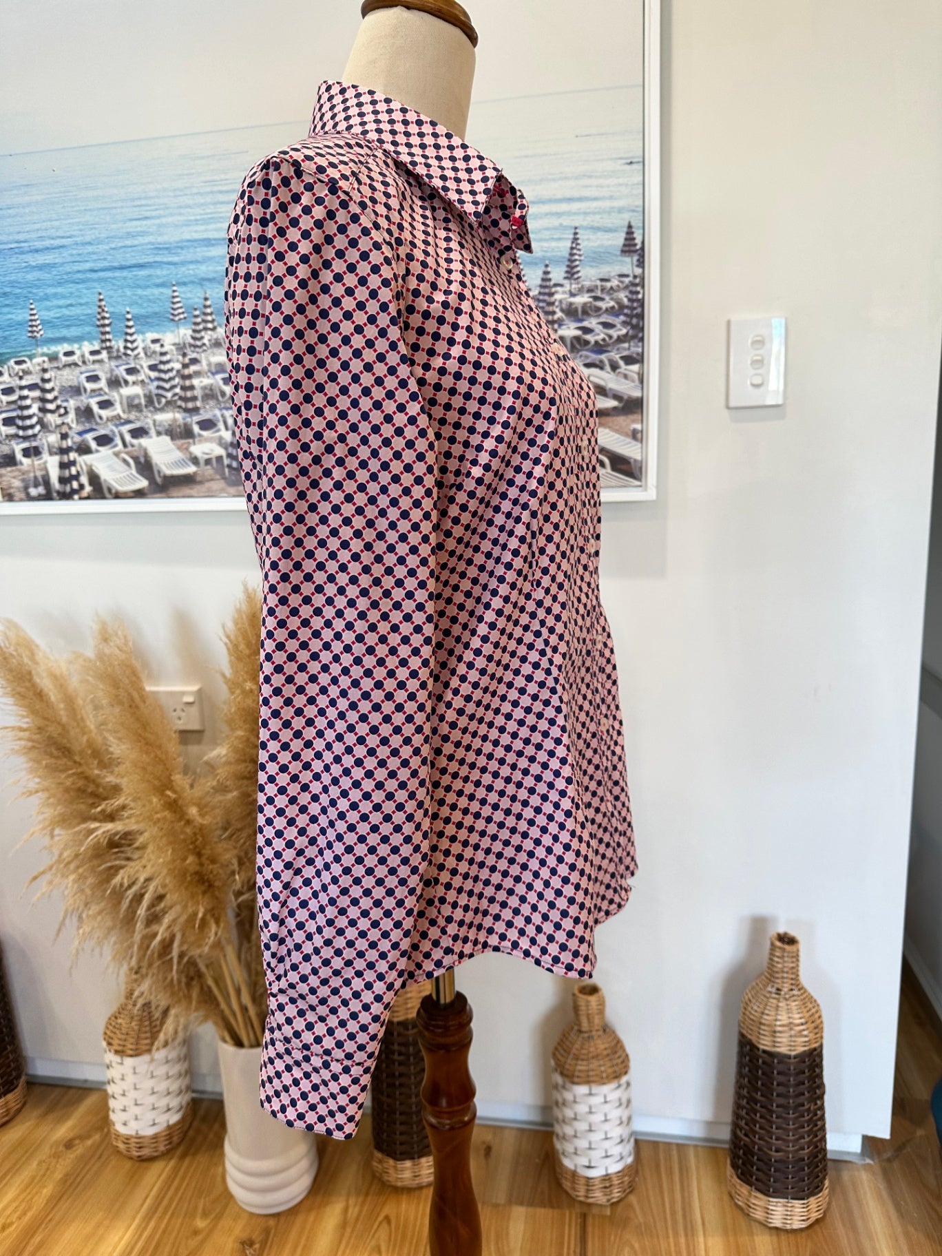 Thomas Cook - Cowgirl Shirt - Size 12 - Pink and navy blue