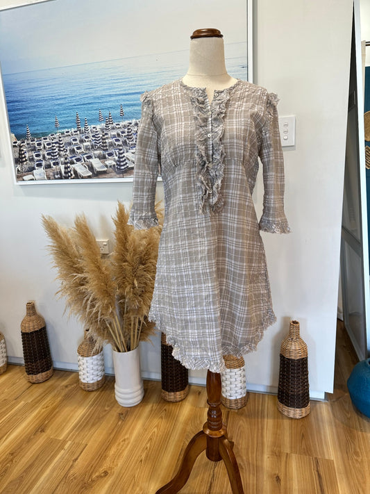 [SALE] Noa Noa - Dress - Small - Grey and White