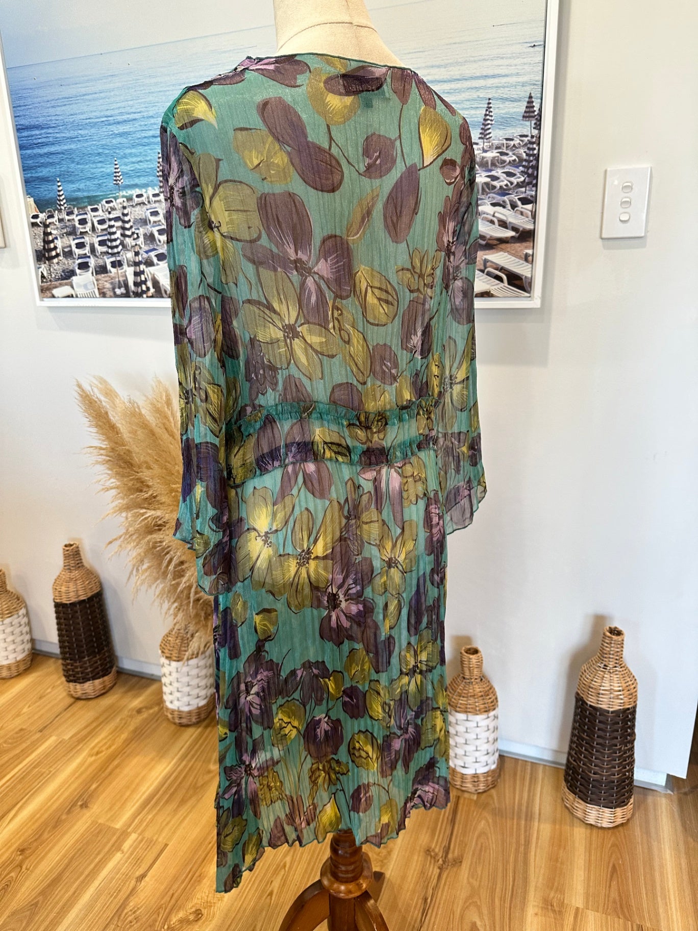 [SALE] ReVue Dress - Size16 - Turquoise + Purple Tones