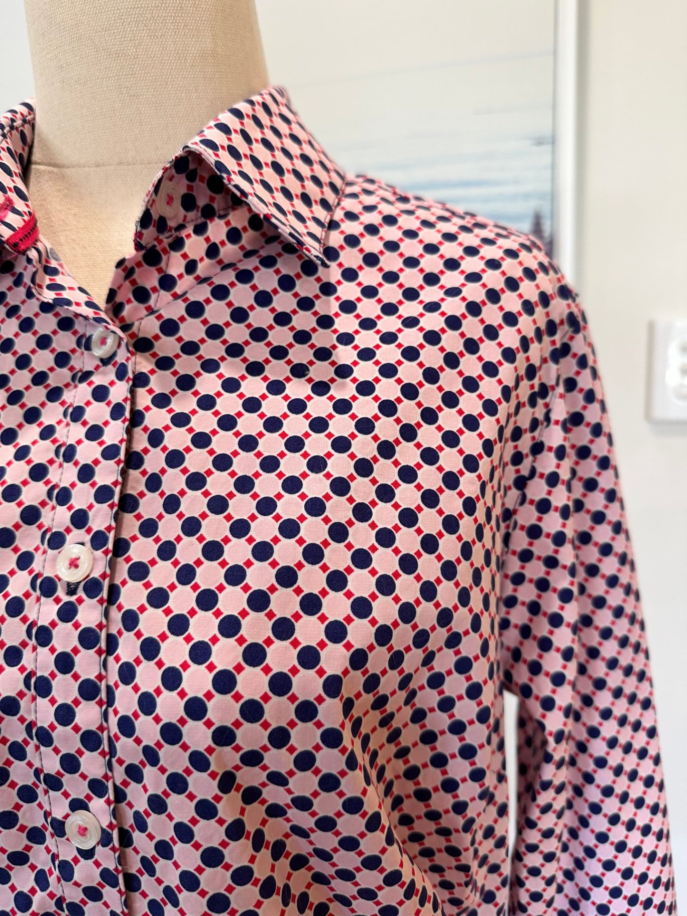 Thomas Cook - Cowgirl Shirt - Size 12 - Pink and navy blue