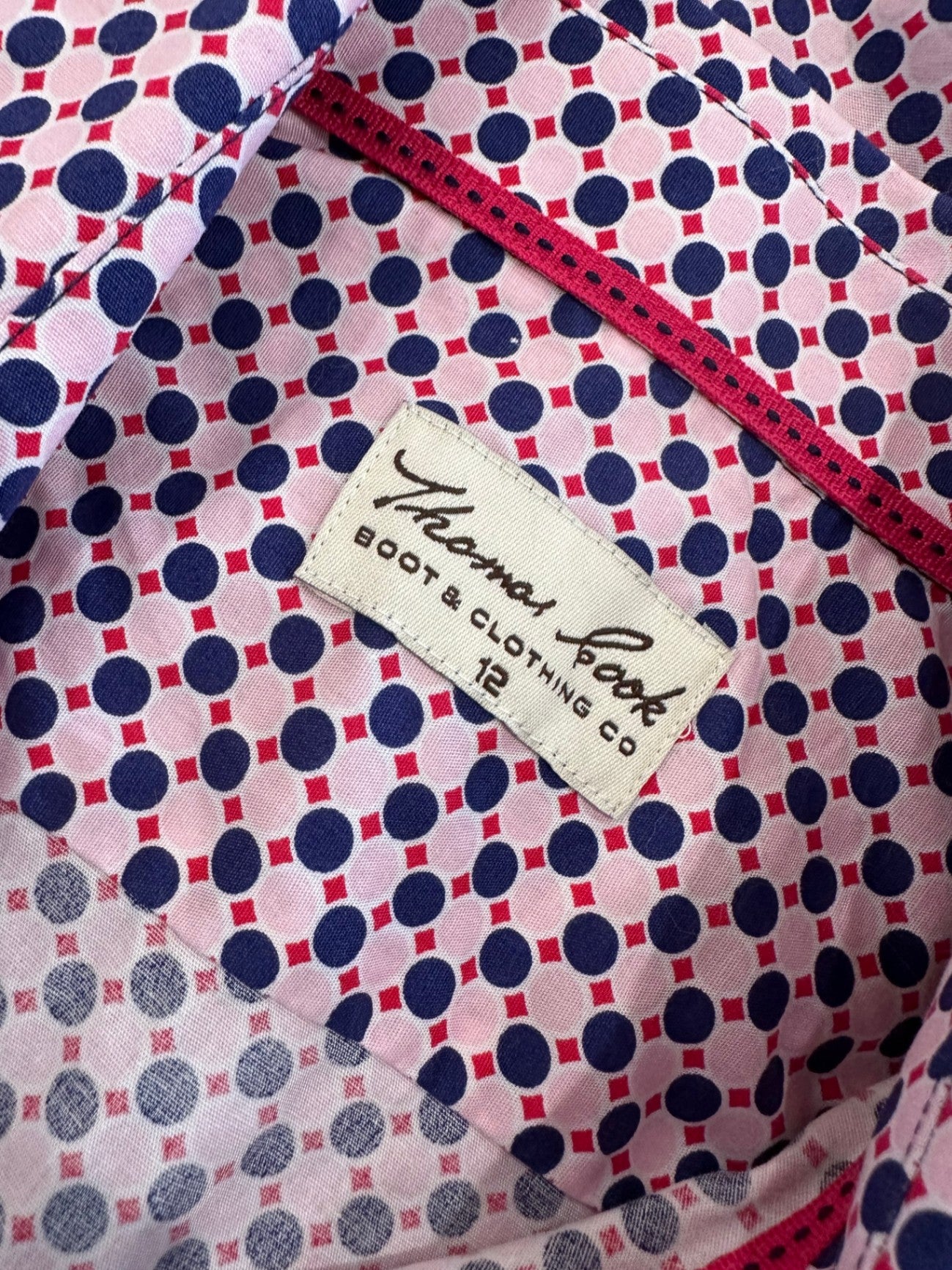 Thomas Cook - Cowgirl Shirt - Size 12 - Pink and navy blue