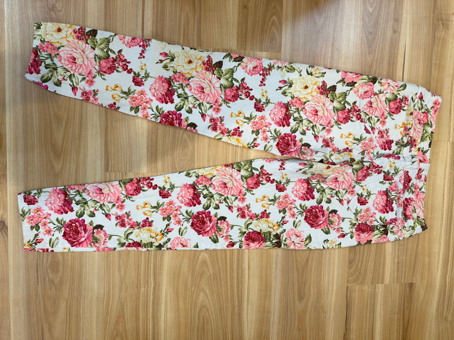 [SALE] Pants - Small - Pink Spring Floral