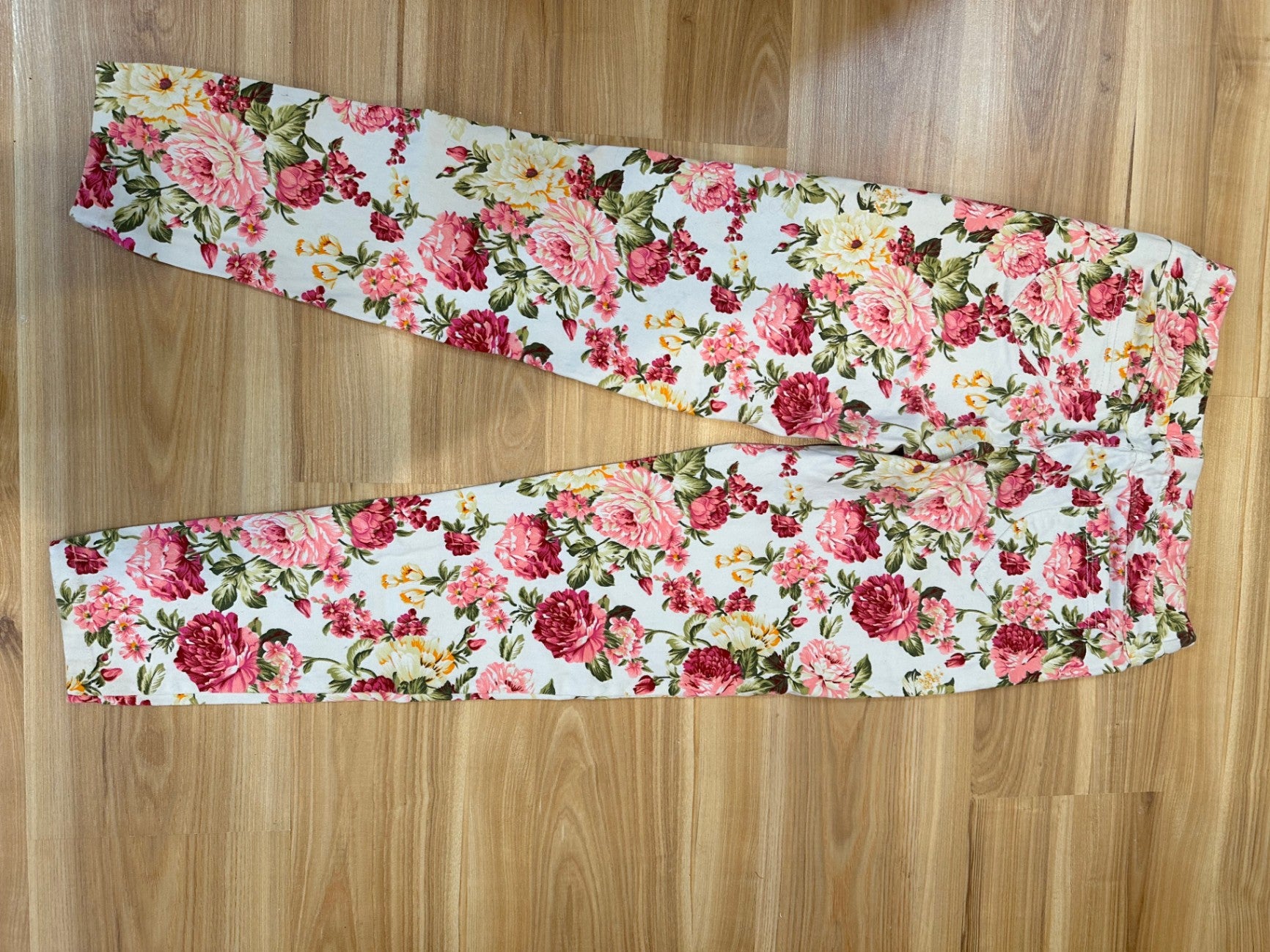 [SALE] Pants - Small - Pink Spring Floral