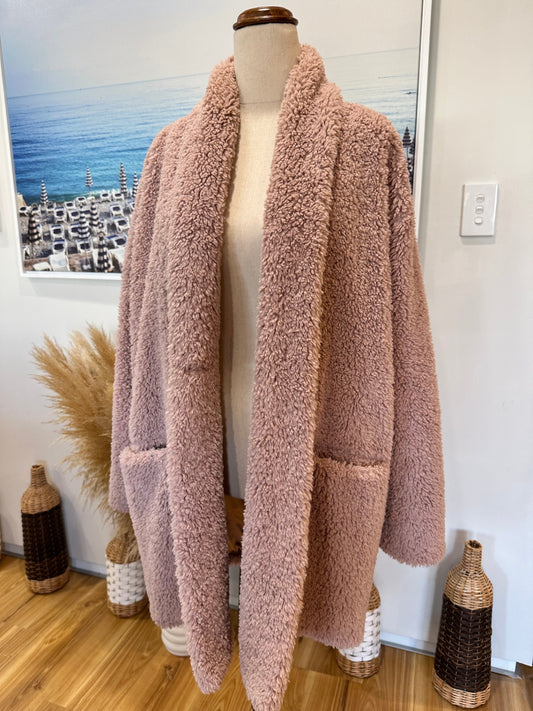 Siren - Teddy Coat - Size 12 - Pink