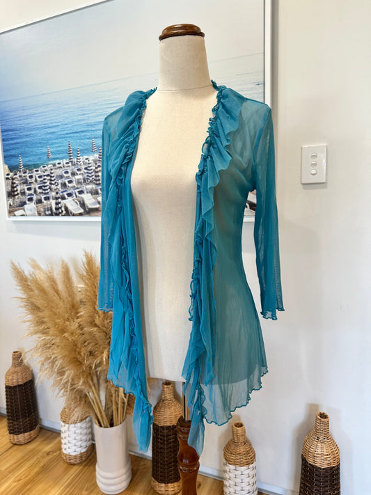 Vicky Vale - Lightweight Cardigan - Size 12 - Turquoise